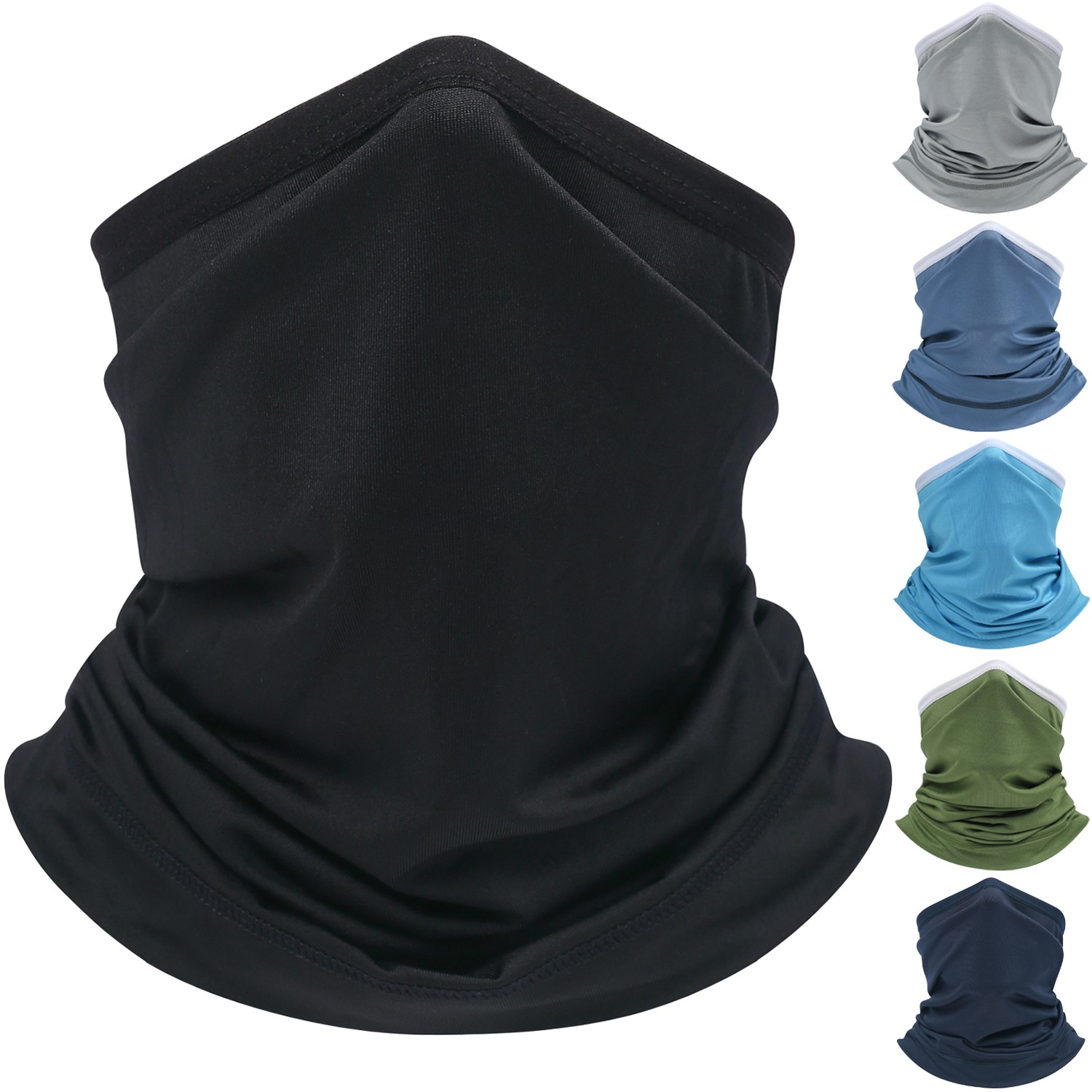 Neck Gaiter Summer Face Mask Thin Scarf UV Protection Cooling Breathable Bandana
