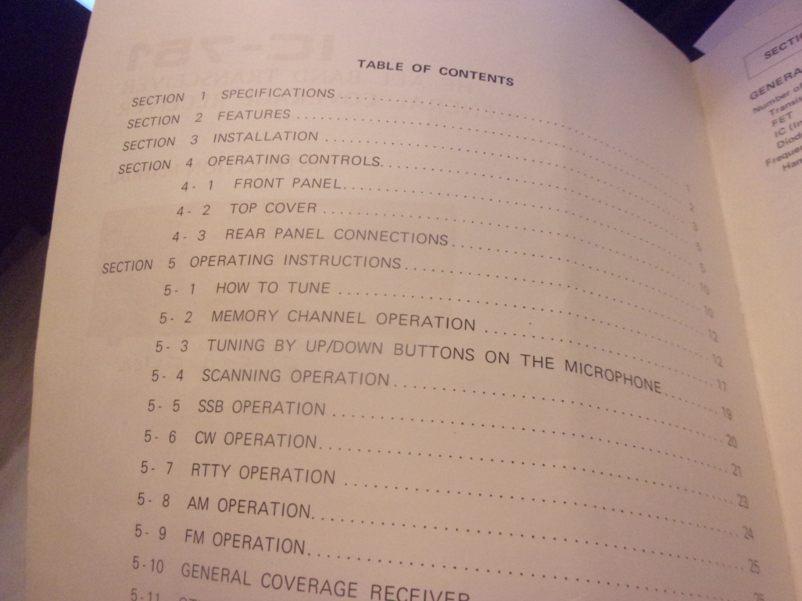 ICOM IC-751 HF All Band Transceiver Instruction Manual