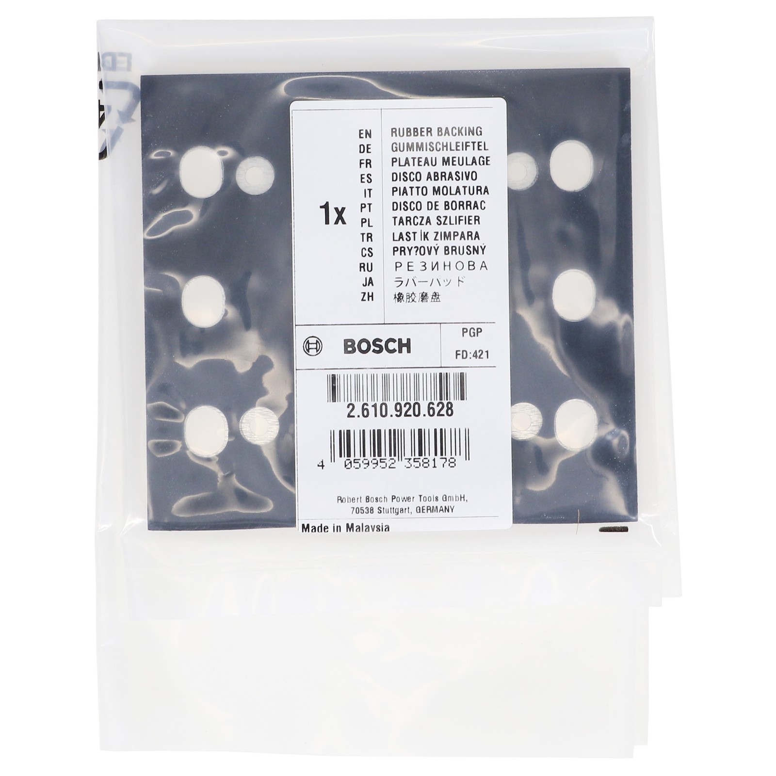 Bosch 2610920628 Foam Panel Assembly for Sander 1297, 1297D, 1297DK (4-Pack)