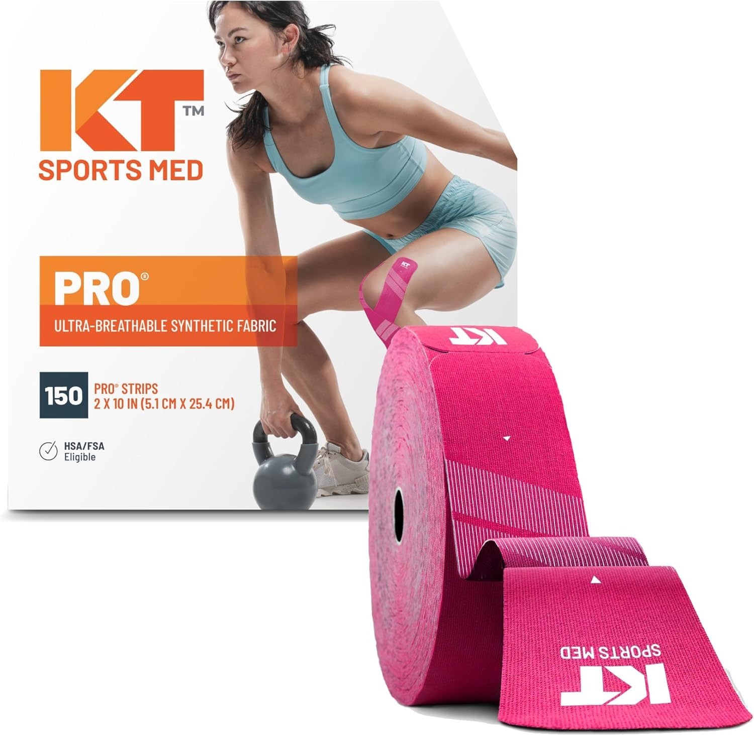Synthetic Athletic Tape 150 Strips, Hero Pink