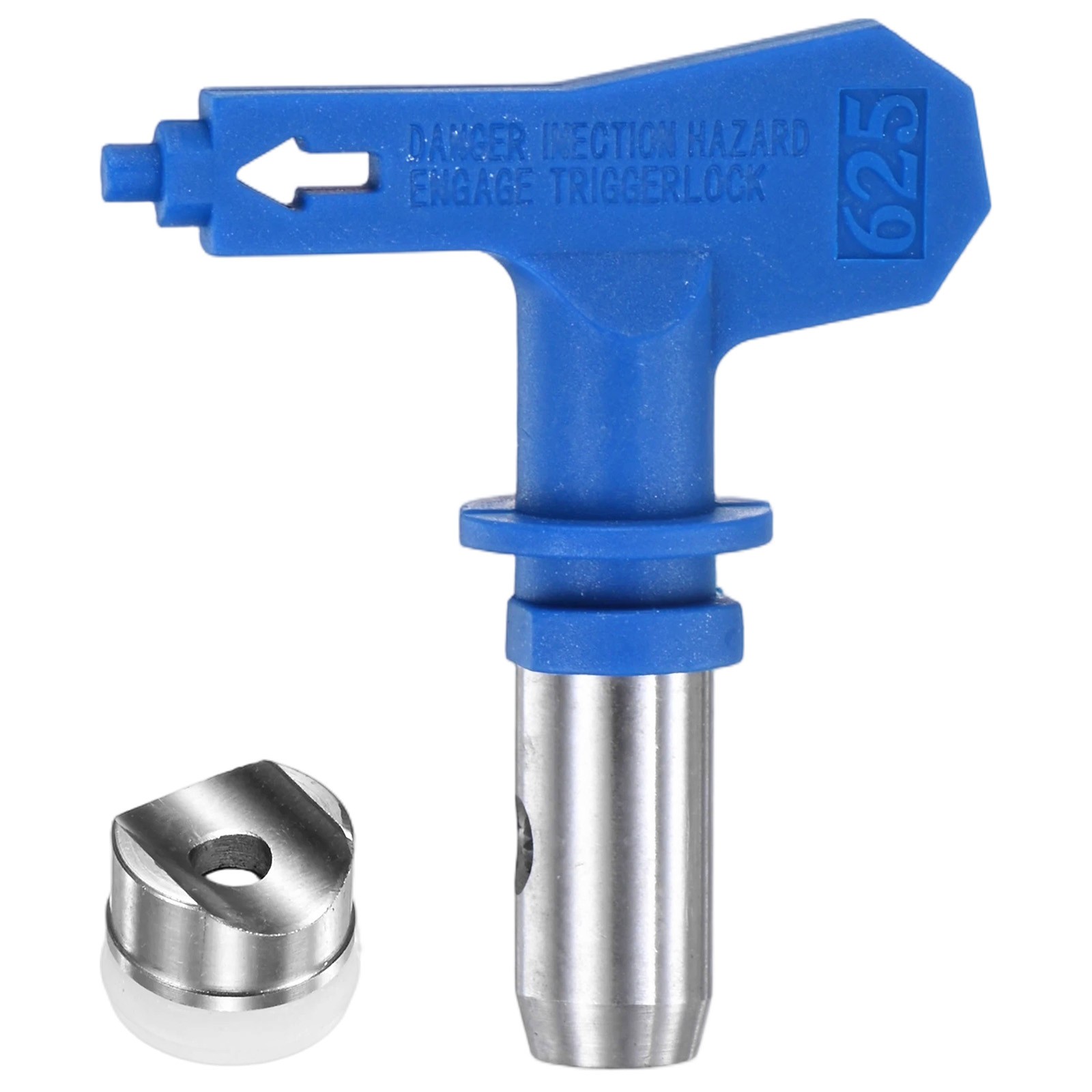 1-Set Paint Sprayer Tips Tungsten Steel with 1 Pad [Blue, 625]