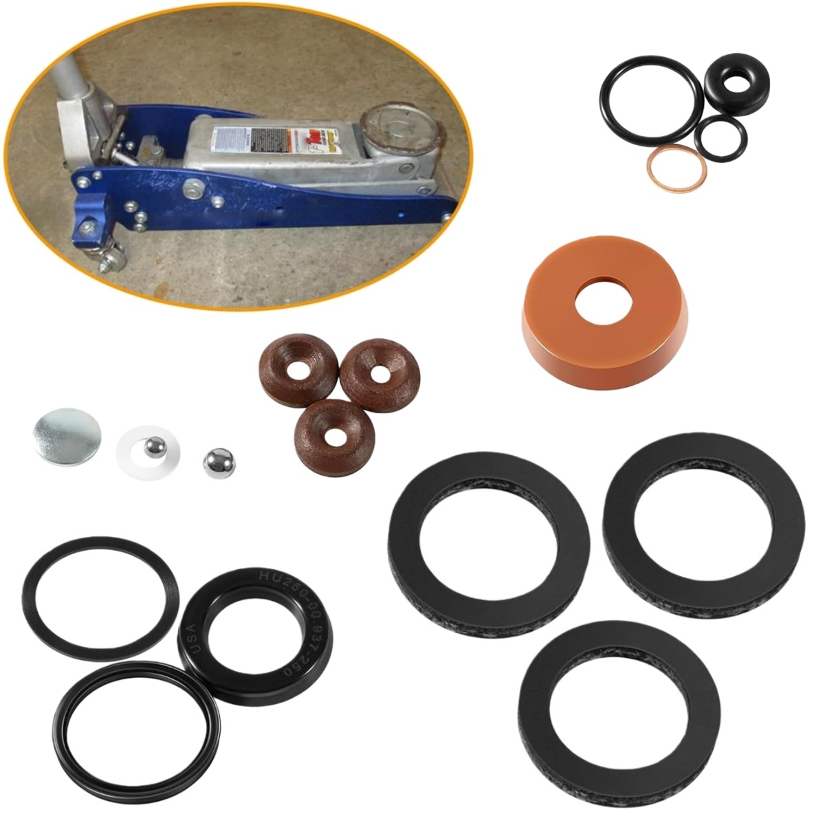 For Lincoln Walker Model 1.5 Ton Floor Jack Hydraulic Seal Repair Kit J-122
