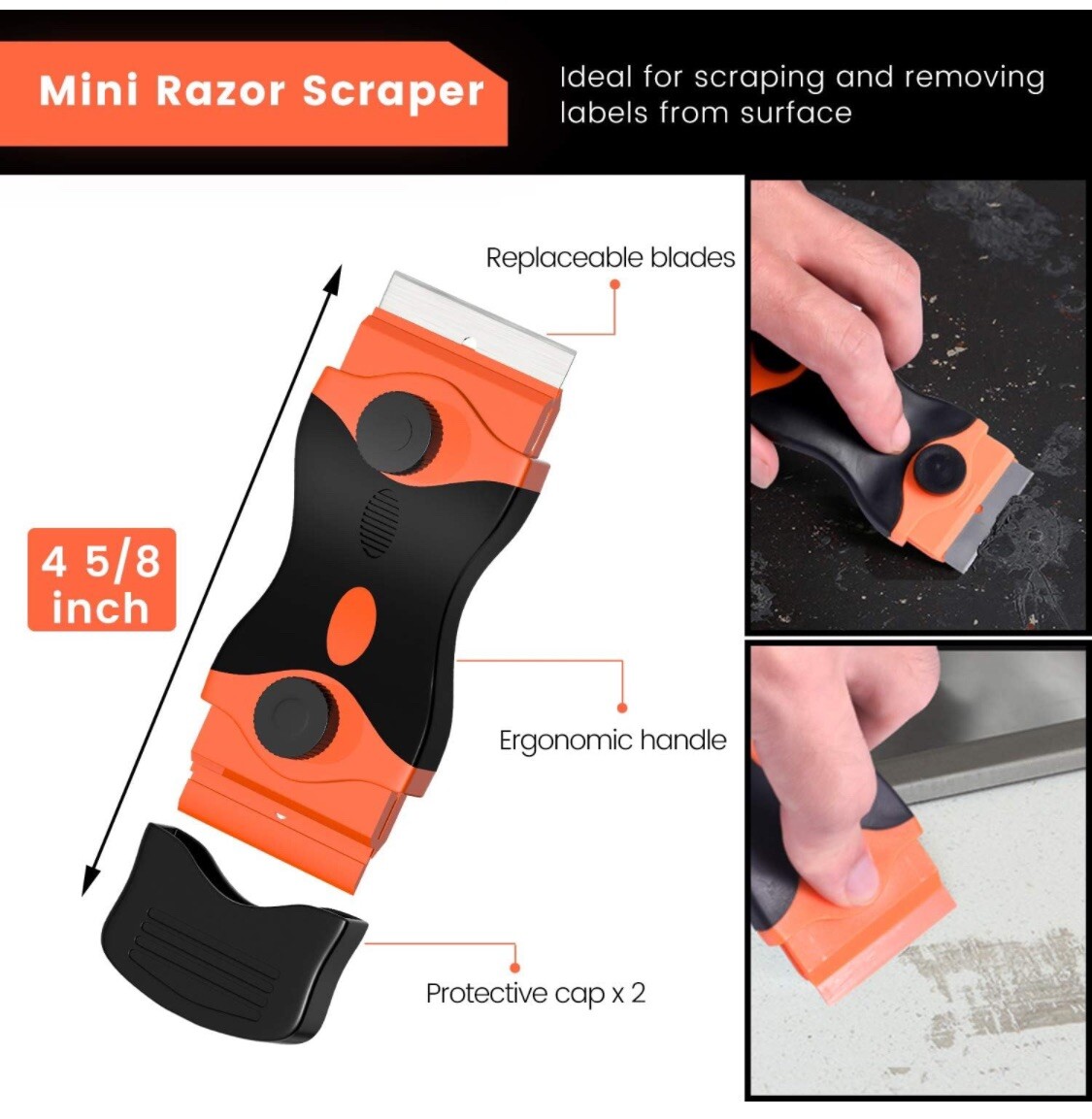 Razor Blade Scraper 2 Pcs Razor Scraper Tool For Removing Label Registration Sti