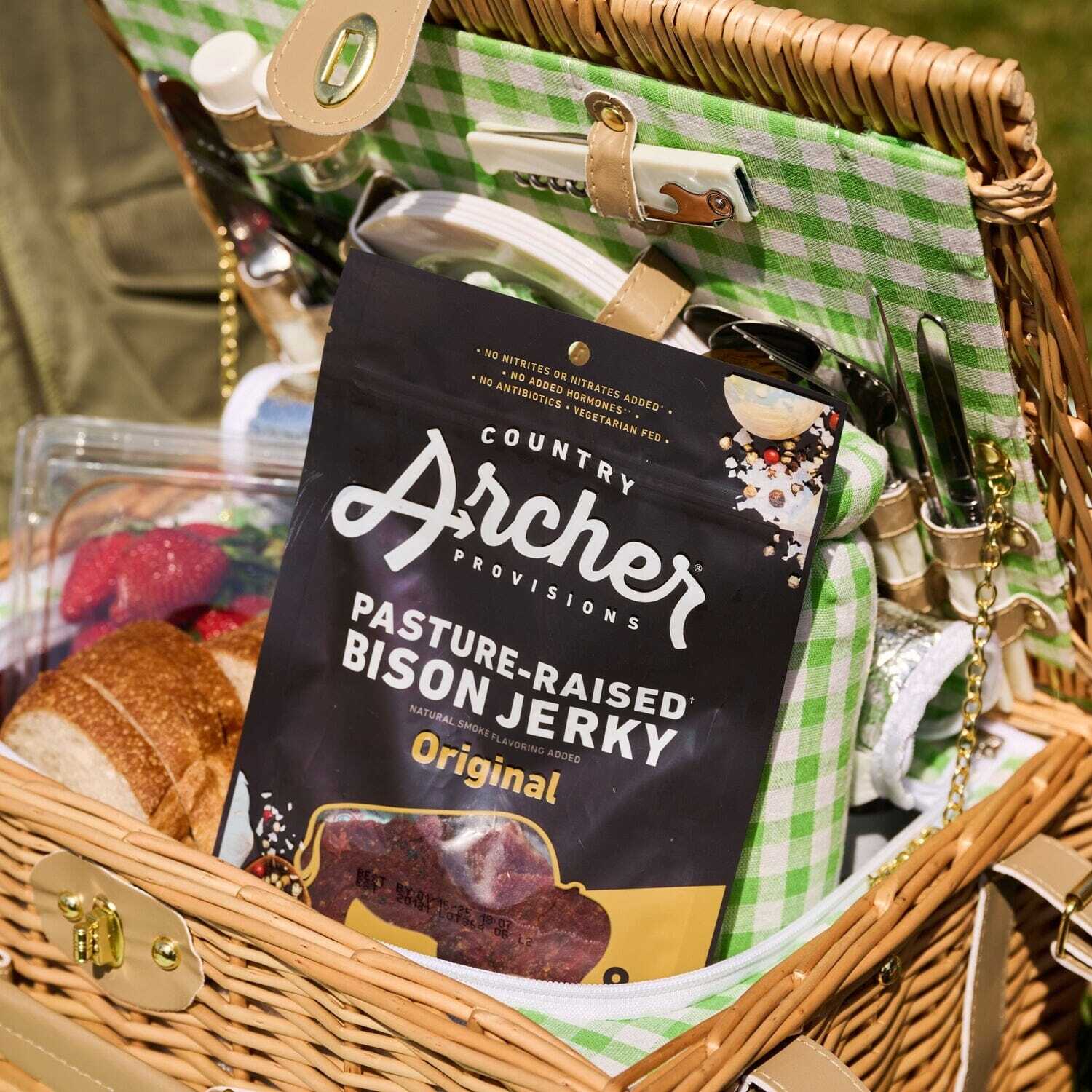 Country Archer Provisions Pasture-Raised Bison Original Jerky 2 oz