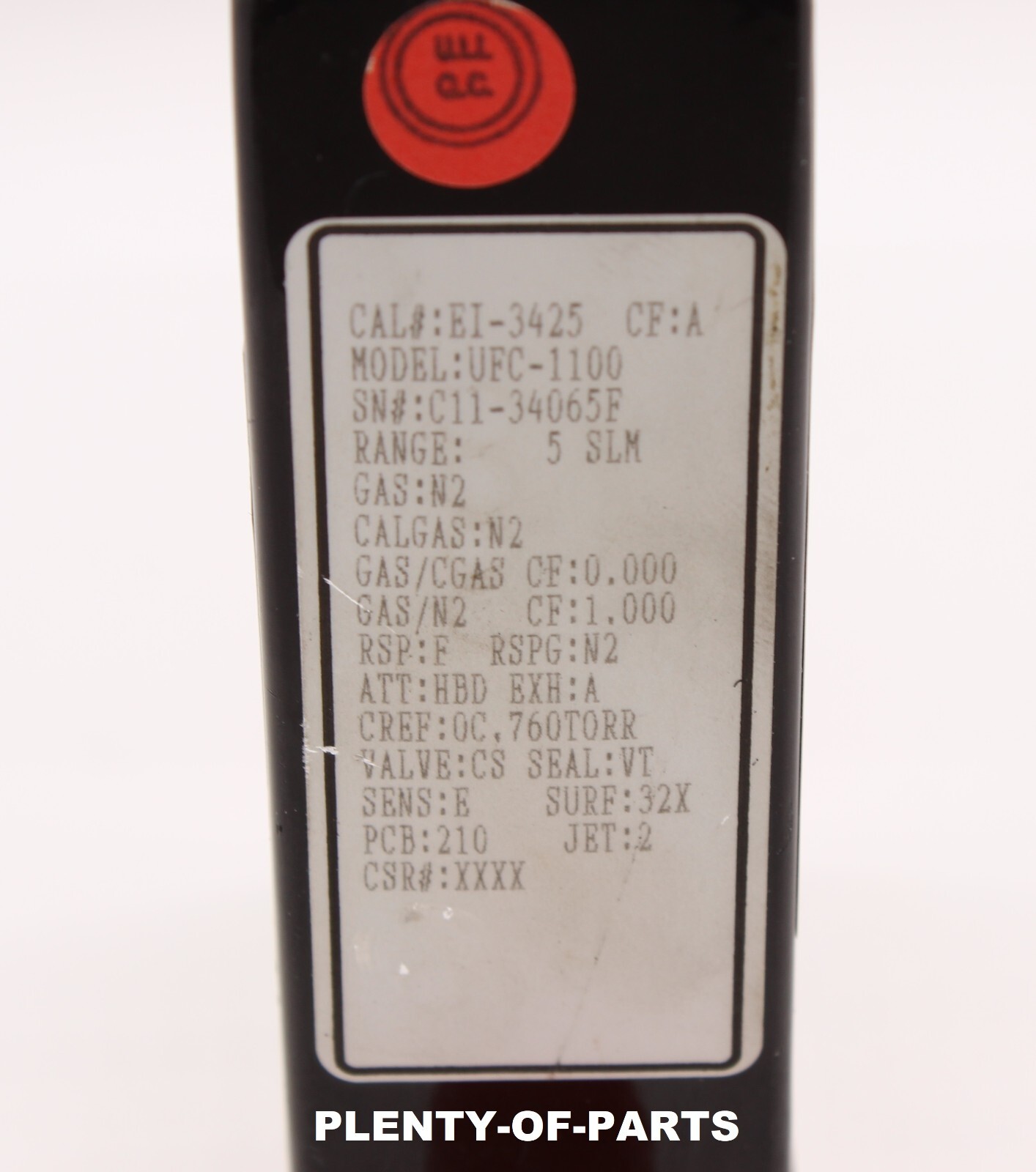 Unit Instruments Mass Flow Controller 1100 Series N2 500psi Max 5SLM