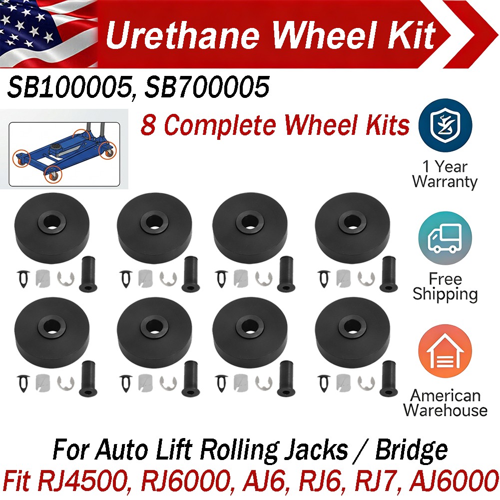 8Set Rolling Bridge Jack Wheel Kit for 4 Post Auto Lift SB700005 SB100005 RJ4500