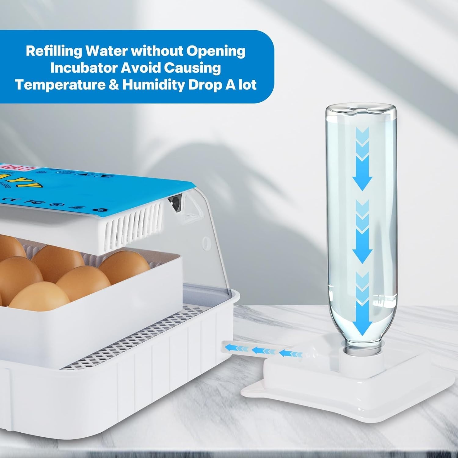 Incubators for Hatching Eggs, Egg Incubator with Automatic Egg Turning and Humid