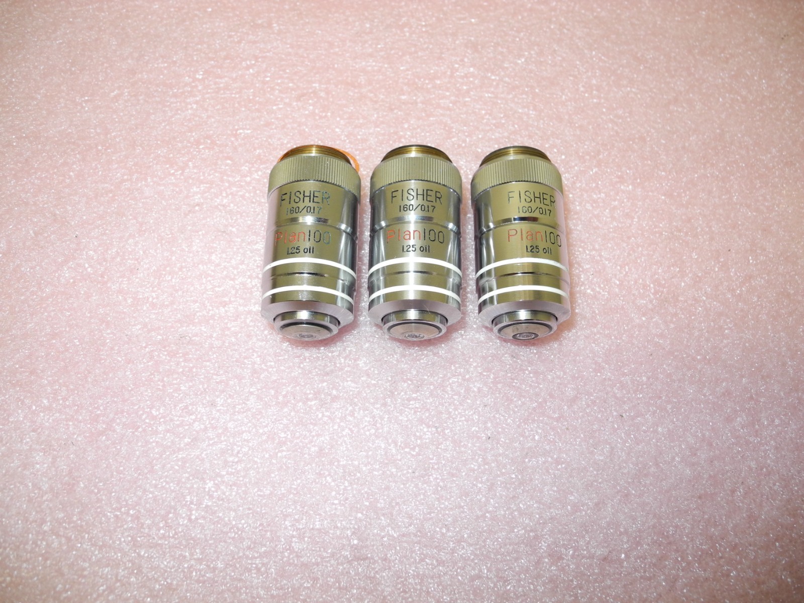 FISHER SCIENTIFIC PLAN100 100x FLAT FIELD OIL OBJECTIVE 160/0.17, 1.25 NA