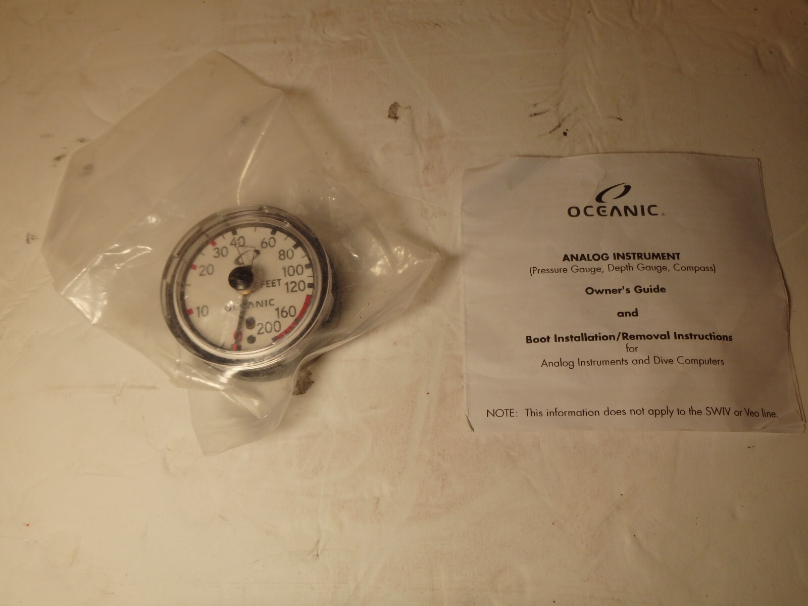 NEW Oceanic Max Depth SWIV Module PSI Gauge