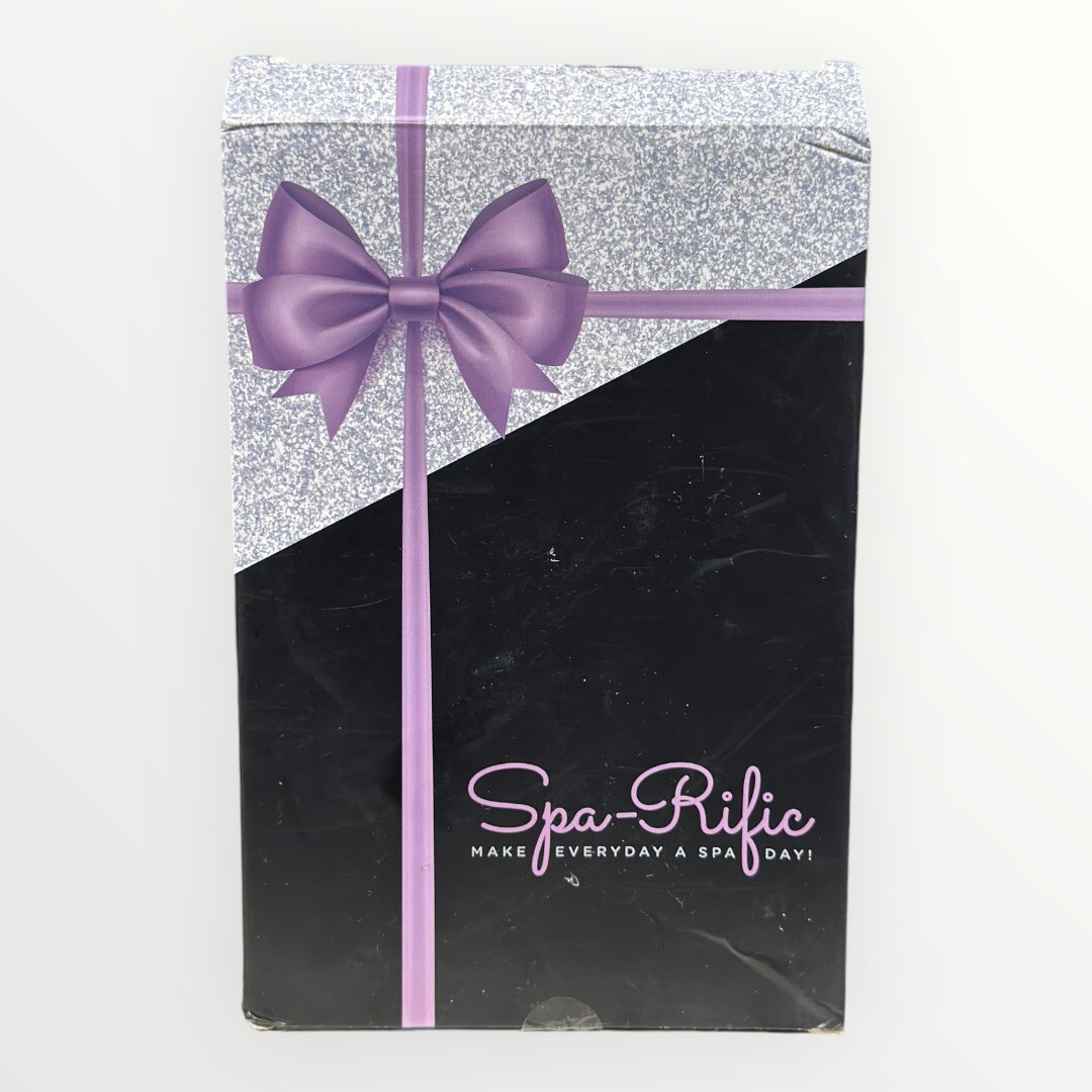 Spa-Rific Laser Etched Glass 3 Piece File MANI-PEDI SET - Ice Blue Shimmer - NEW