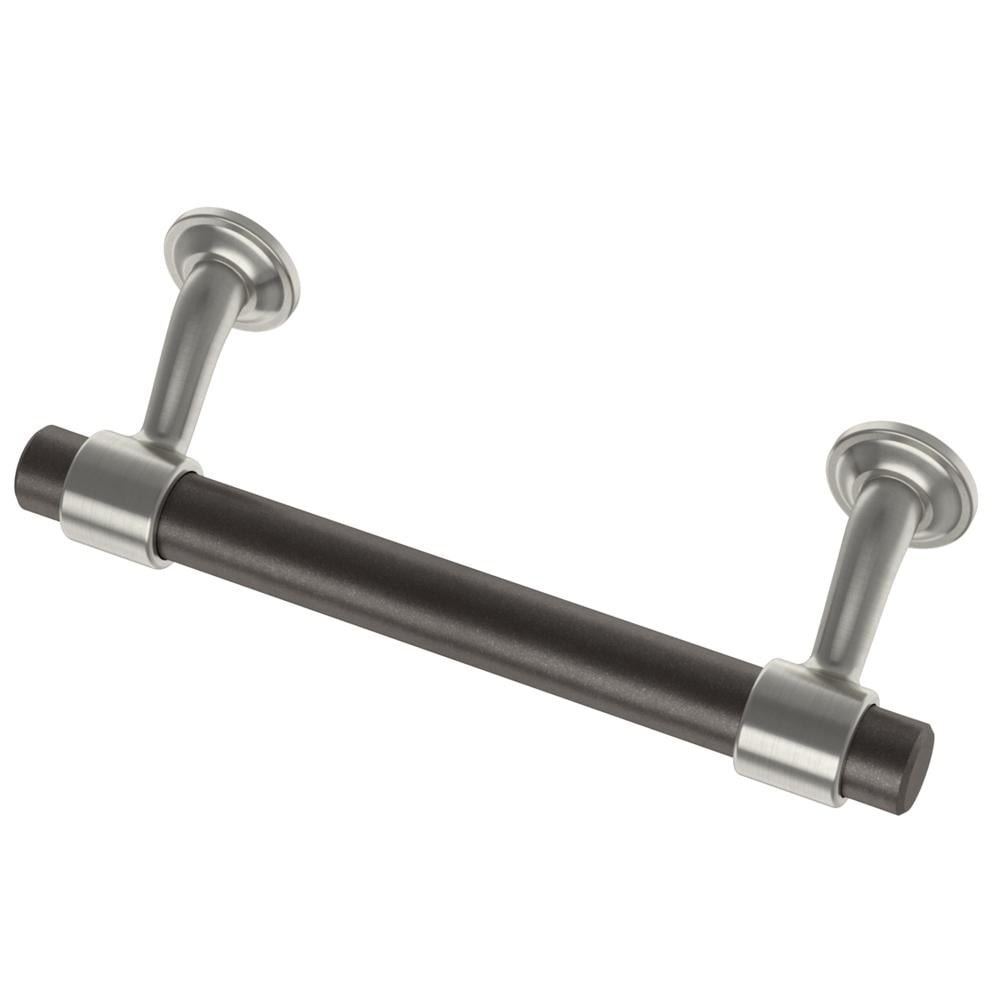 3-3/4" Floating Dual Pull Satin Nickel and Cocoa Bronze
