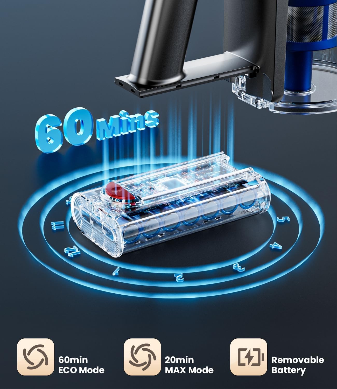 Battery for V06 Cordless Vacuum Cleaner, 1PCS