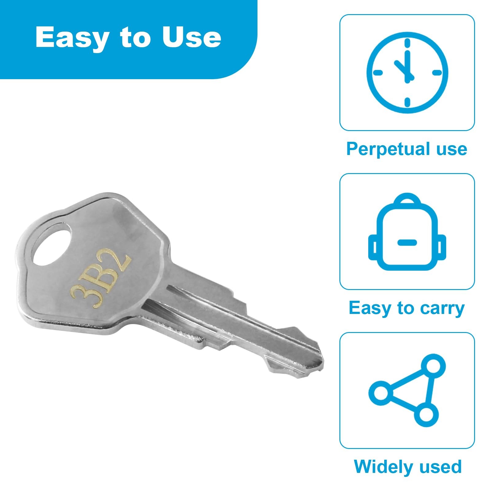 Sentry Safe Replacement Keys Model 1100-Codes 3B2 for 3B2, Silver