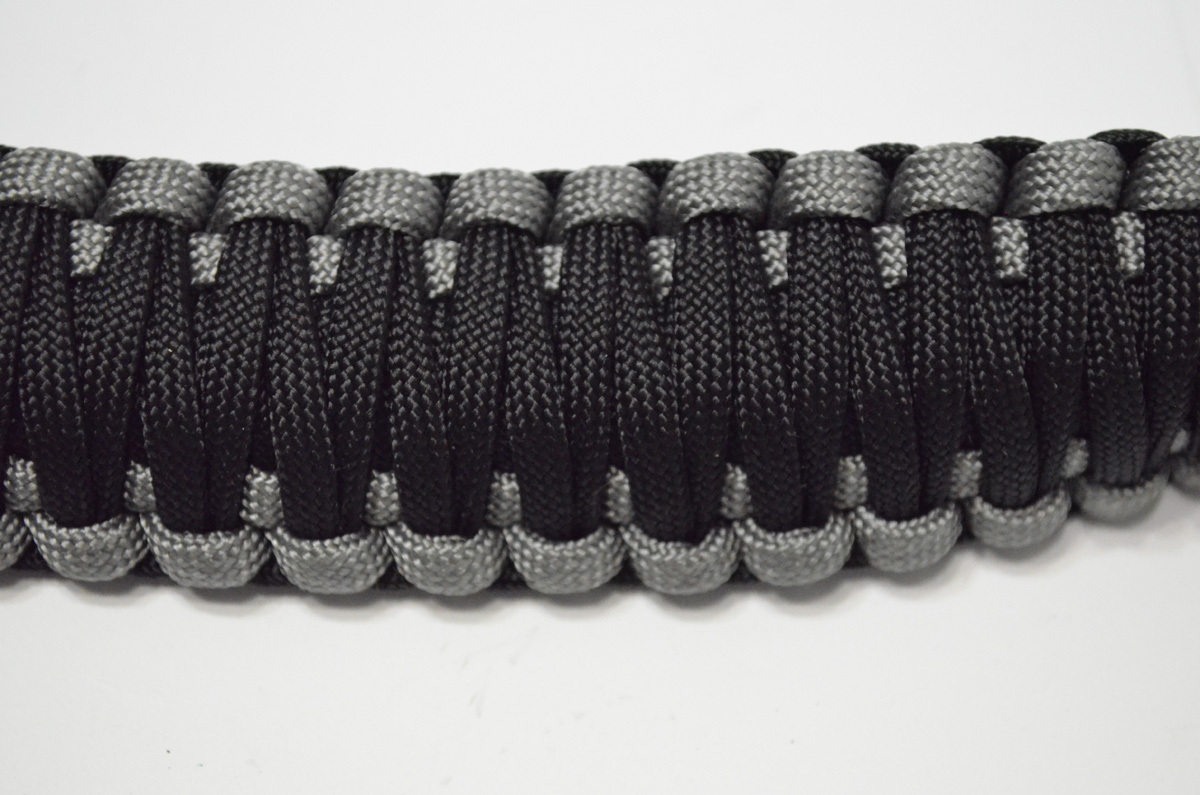 Tactical 550 Paracord Rifle Gun Shotgun Paintball 2 Point Sling (Grey / Black)