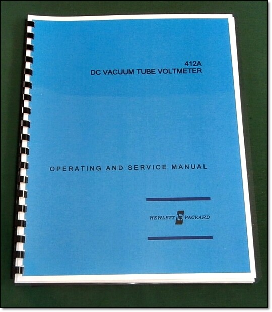 HP 412A Operating & Service Manual: w/11"X17" Schematics & Protective Covers