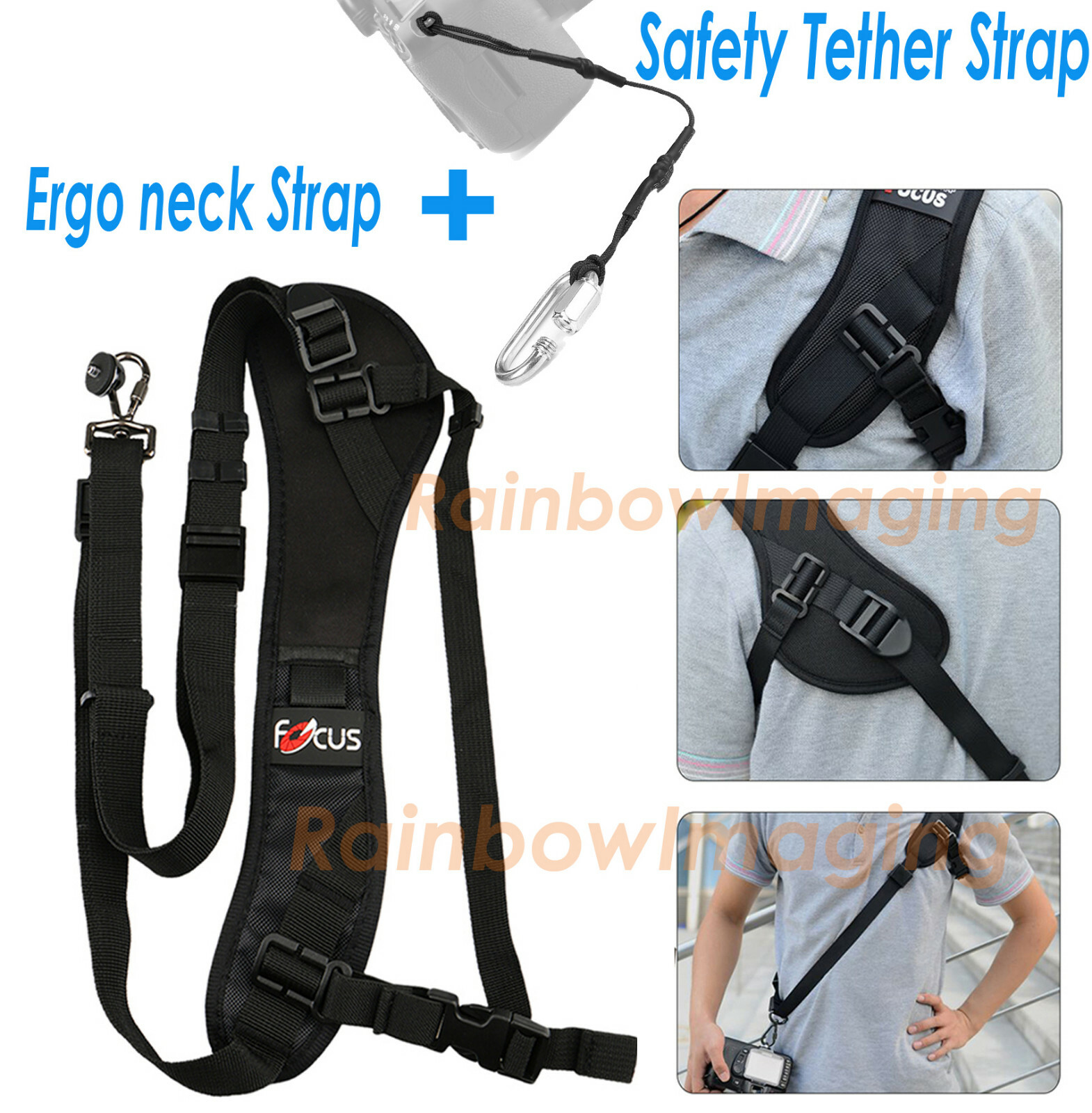 Quick Sling Ergo Neck Strap Safety Tether Olympus E-5 E-10 E-20 E-30 E-520 E-620