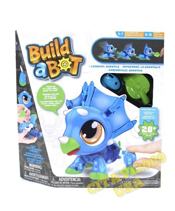NEW! BUILD A BOT BLUE DINO LEARNING ROBOTICS DINOSOUR ROBOT TOY.