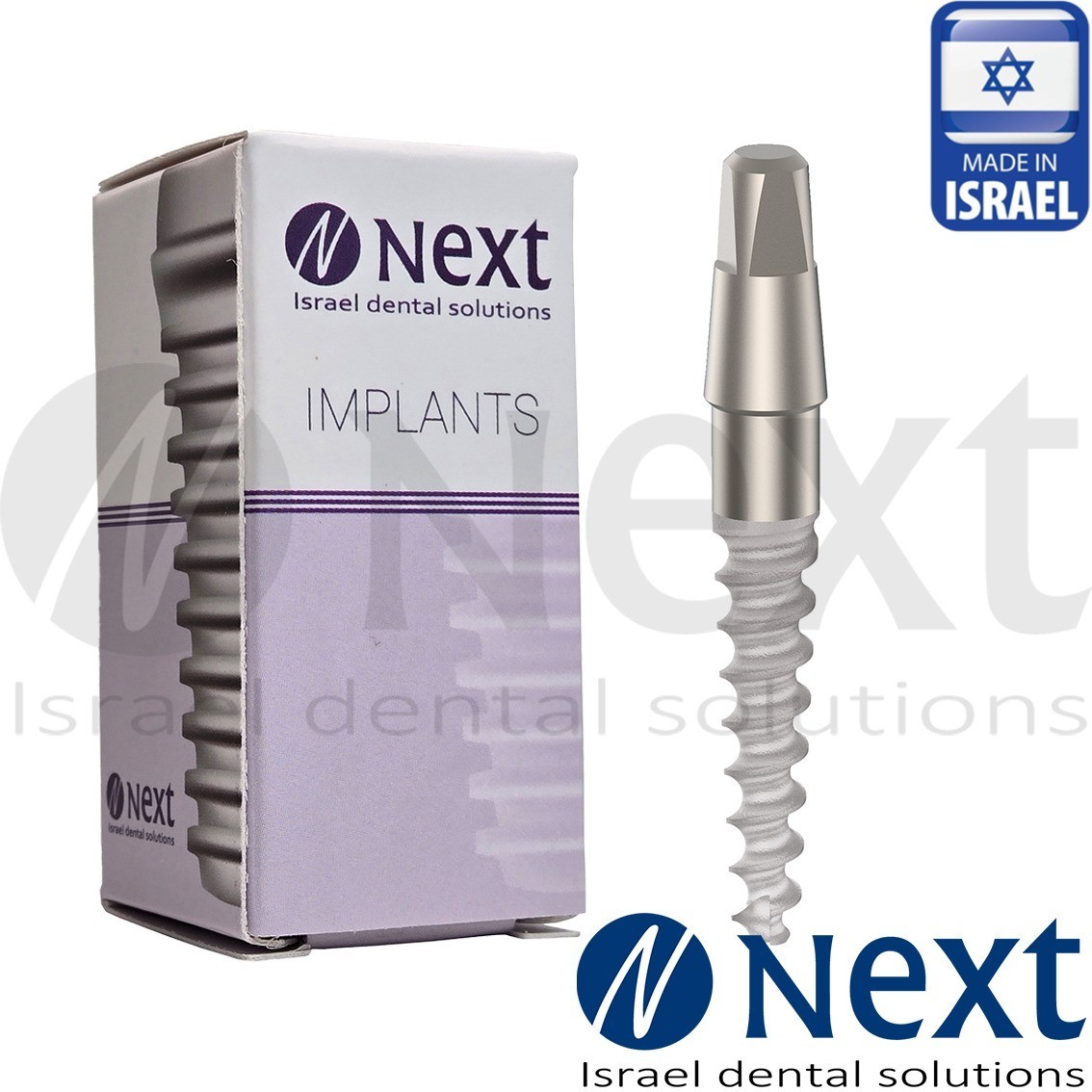 Neck Sterile Dental Root Shaped Compressive One Piece Titanium SLA