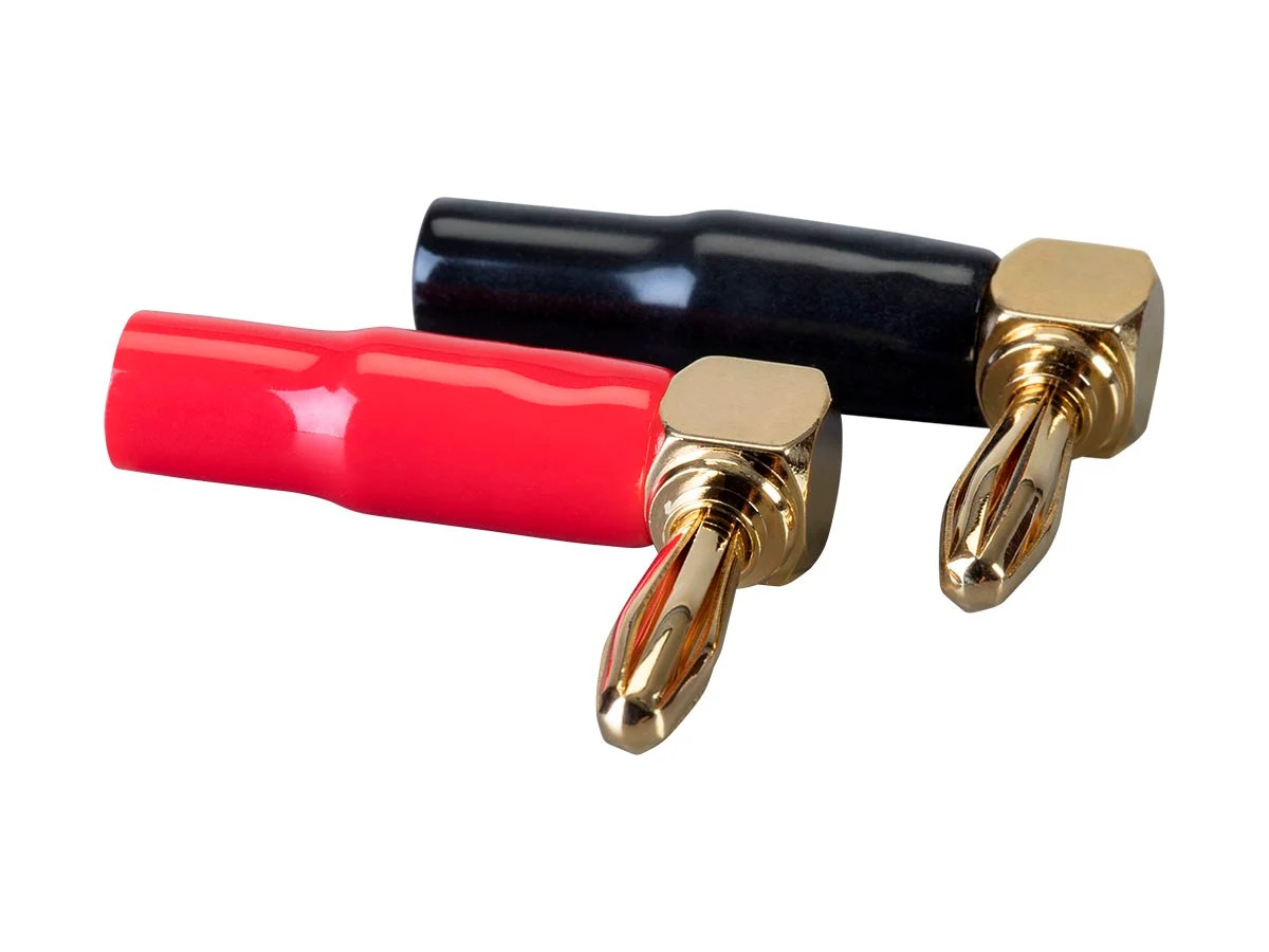 Monoprice 10Pair Right Angle 24k Banana Speaker Wire Cable Screw Plug Connectors