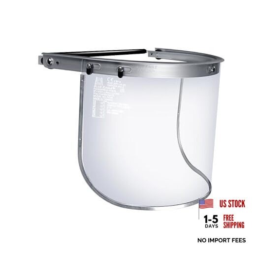 Aluminum Face Shield Adapter for Full-Brim Hard Hat | Visor Bracket | Silver