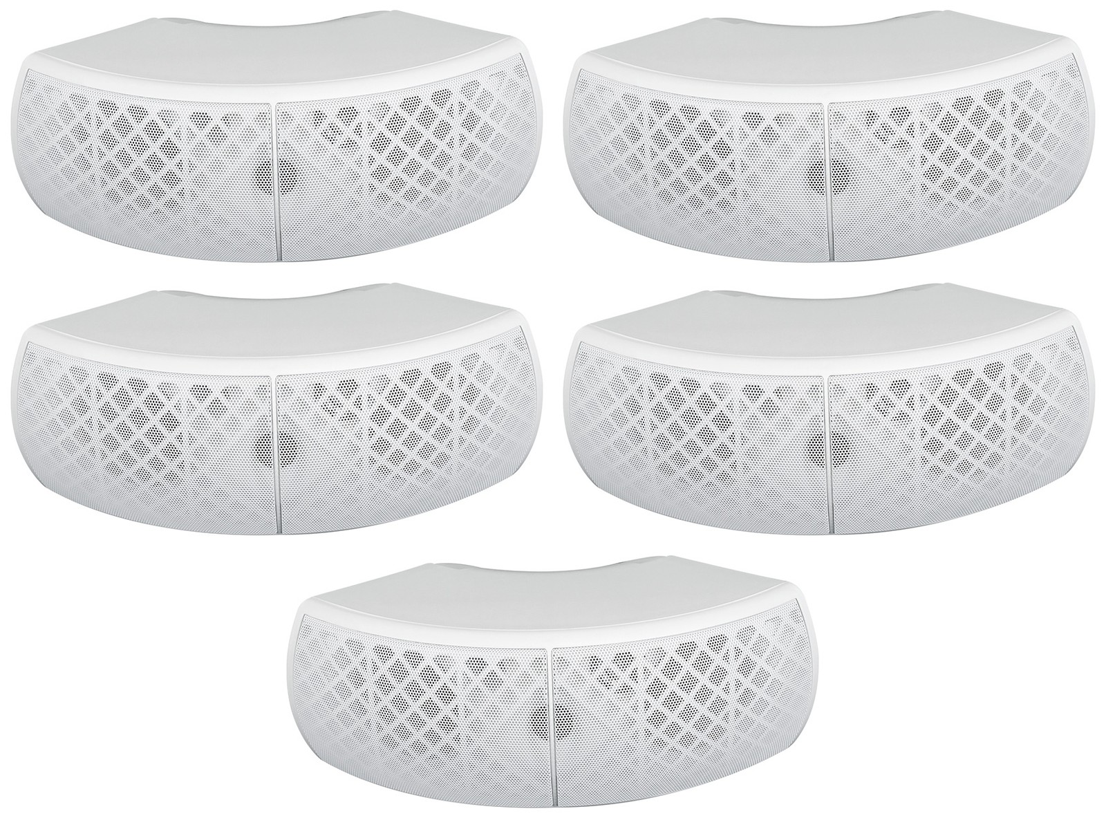(5) Rockville WET-D4 White Indoor/Outdoor Commercial/Restaurant/Bar 70V Speakers