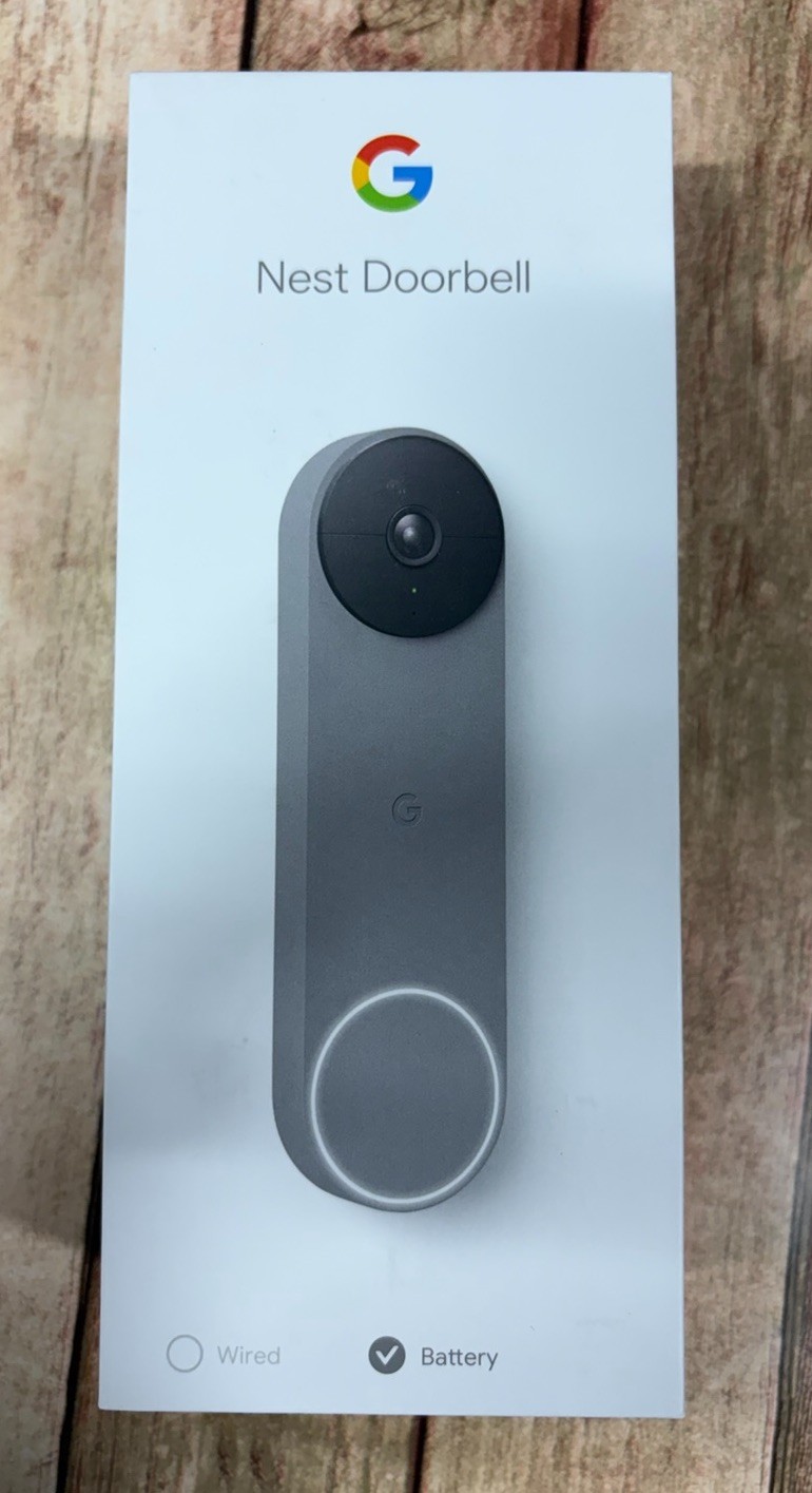 Google Nest Smart Doorbell HDR Video Camera Battery Wi-Fi 24/7 Home Security Ash