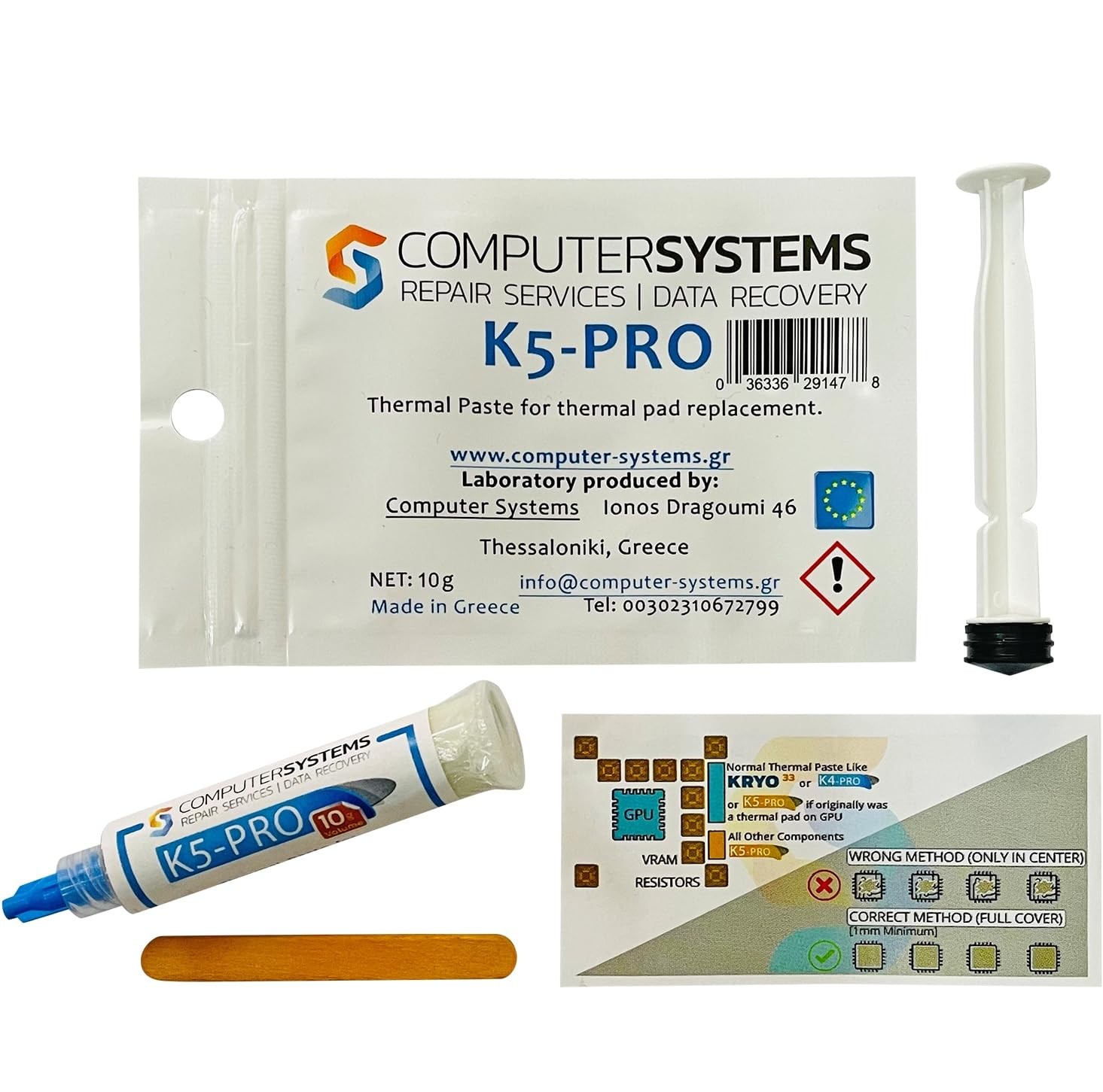 K5 PRO 10g Syringe Viscous Thermal Paste for Pad Replacement Liquid...