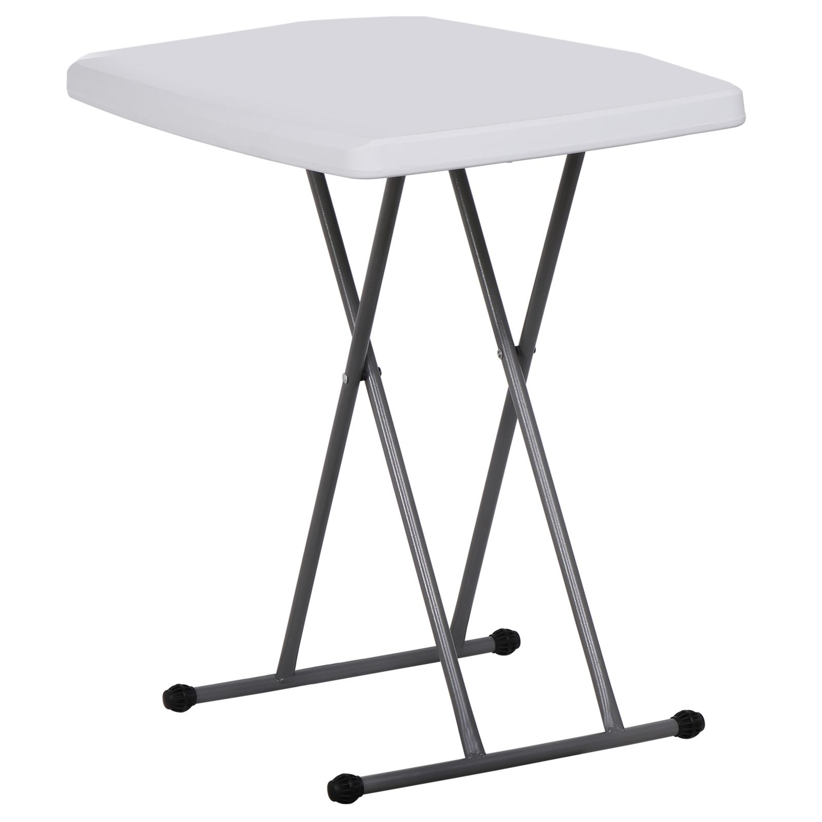 30 Inch Heavy Duty Rectangular Folding Table Dining Utility Table TV Tray White