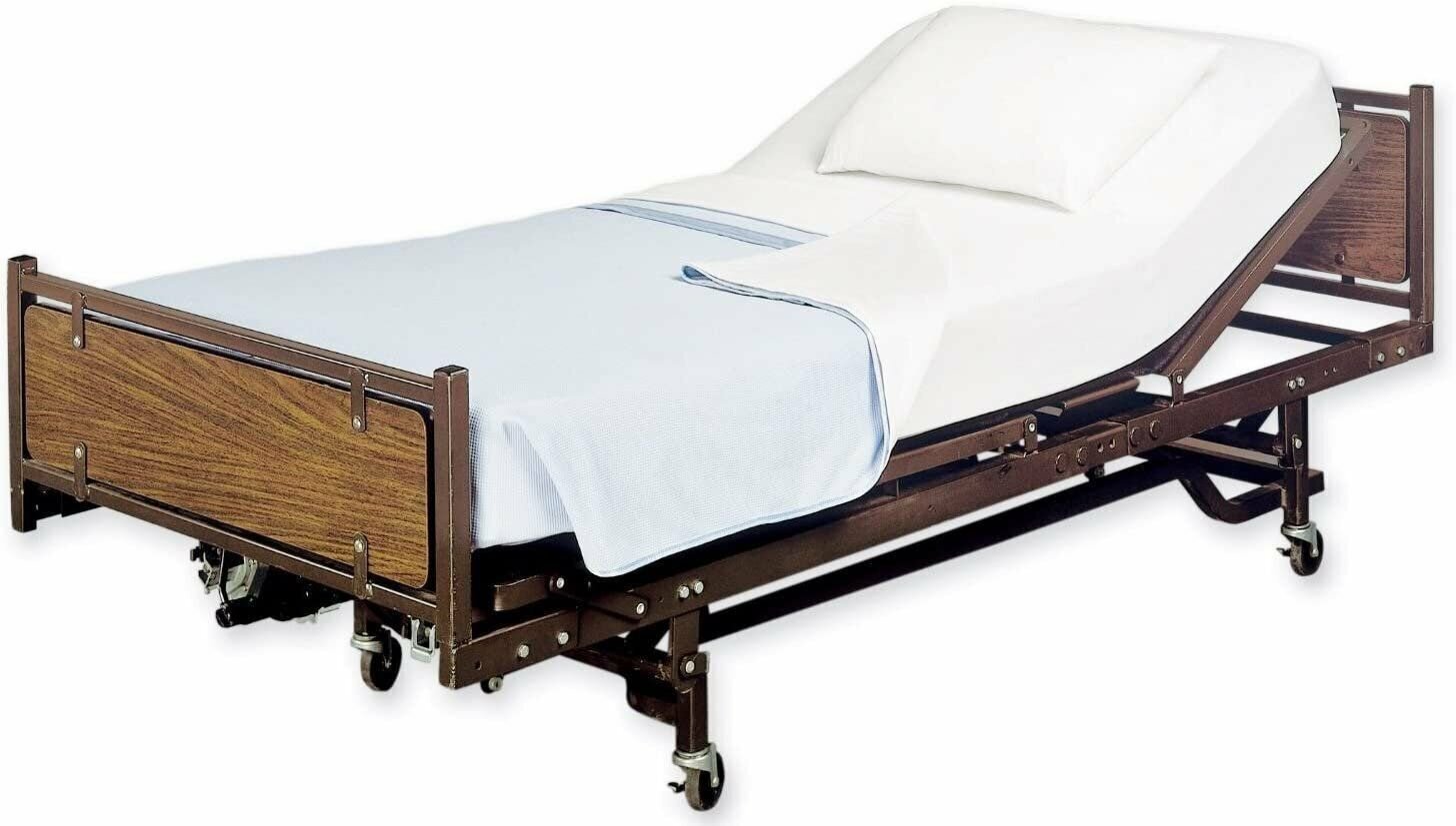 White Classic Fitted Hospital Bed Sheets, 36"X80"X9", 3-Pack