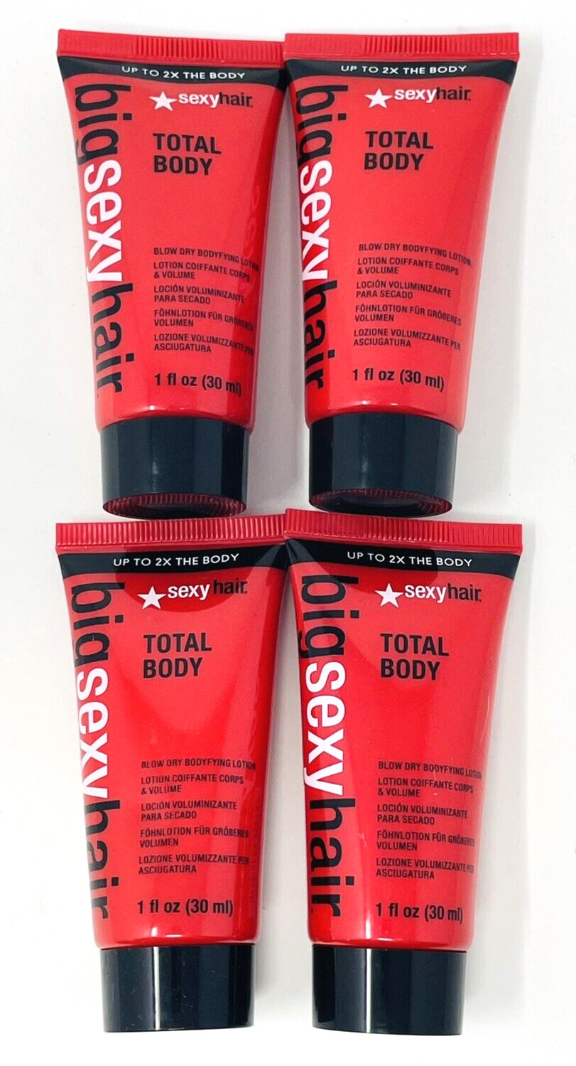 4 Travel Size Big Sexy Hair Total Body Blow Dry Bodyfying Lotion Volume 1oz