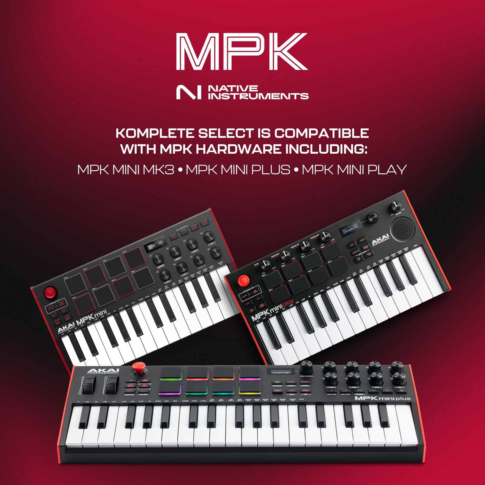 Akai Professional MPK Mini Plus - USB MIDI Keyboard Controller with 37 Mini Keys