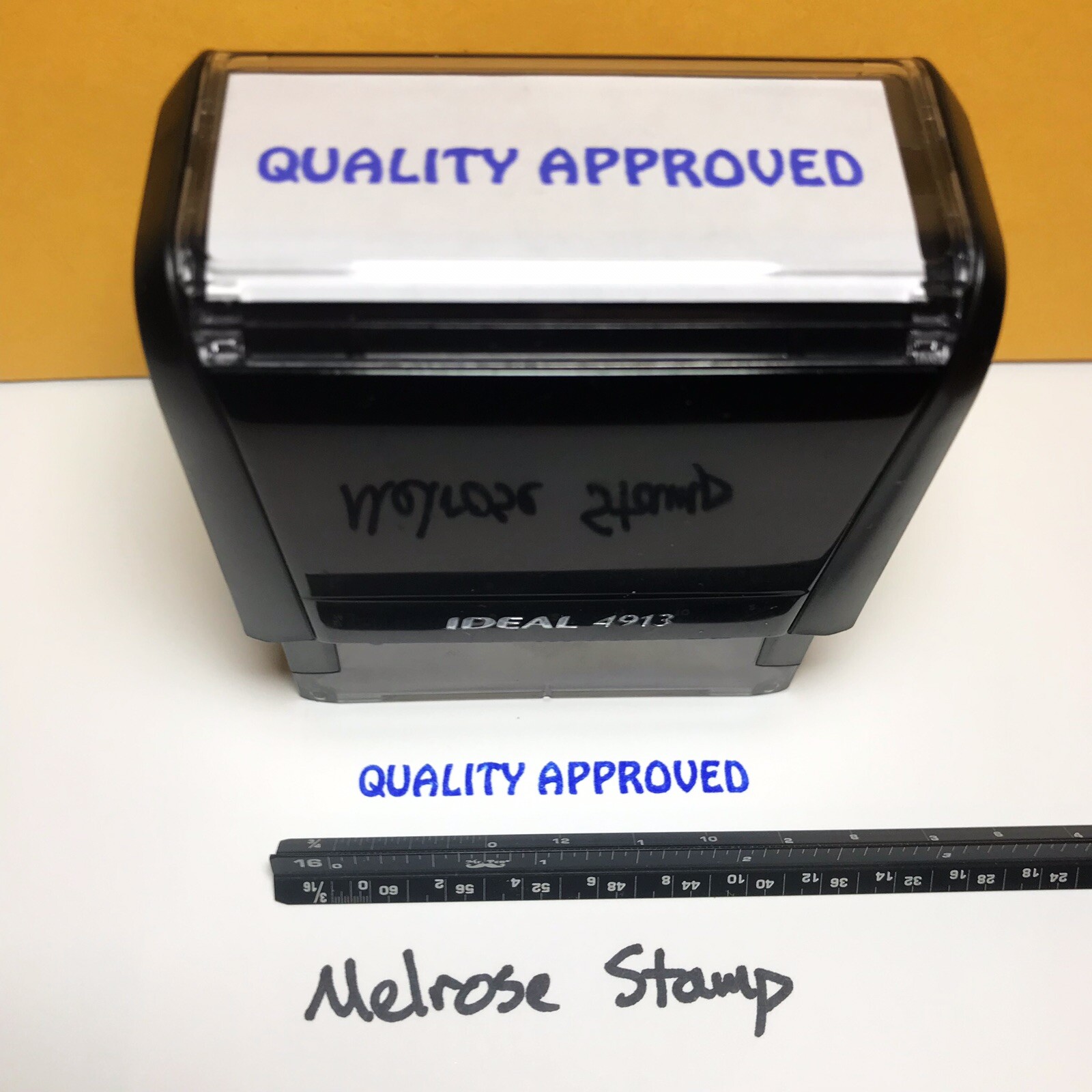 Quality Approved Rubber Stamp Blue Ink Self Inking Ideal 4913