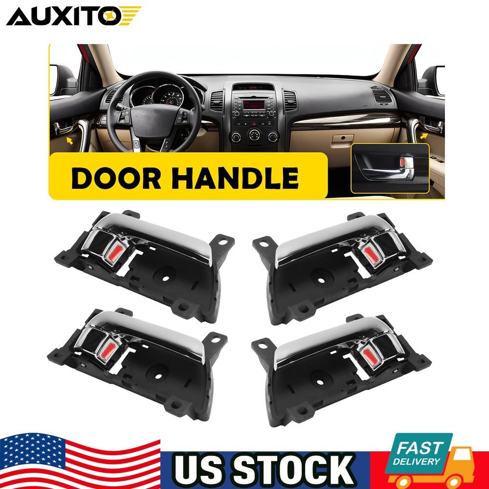 4PCS Interior Door Handle for 2011 - 2015 Kia Sorento Front OR Rear 826101U000