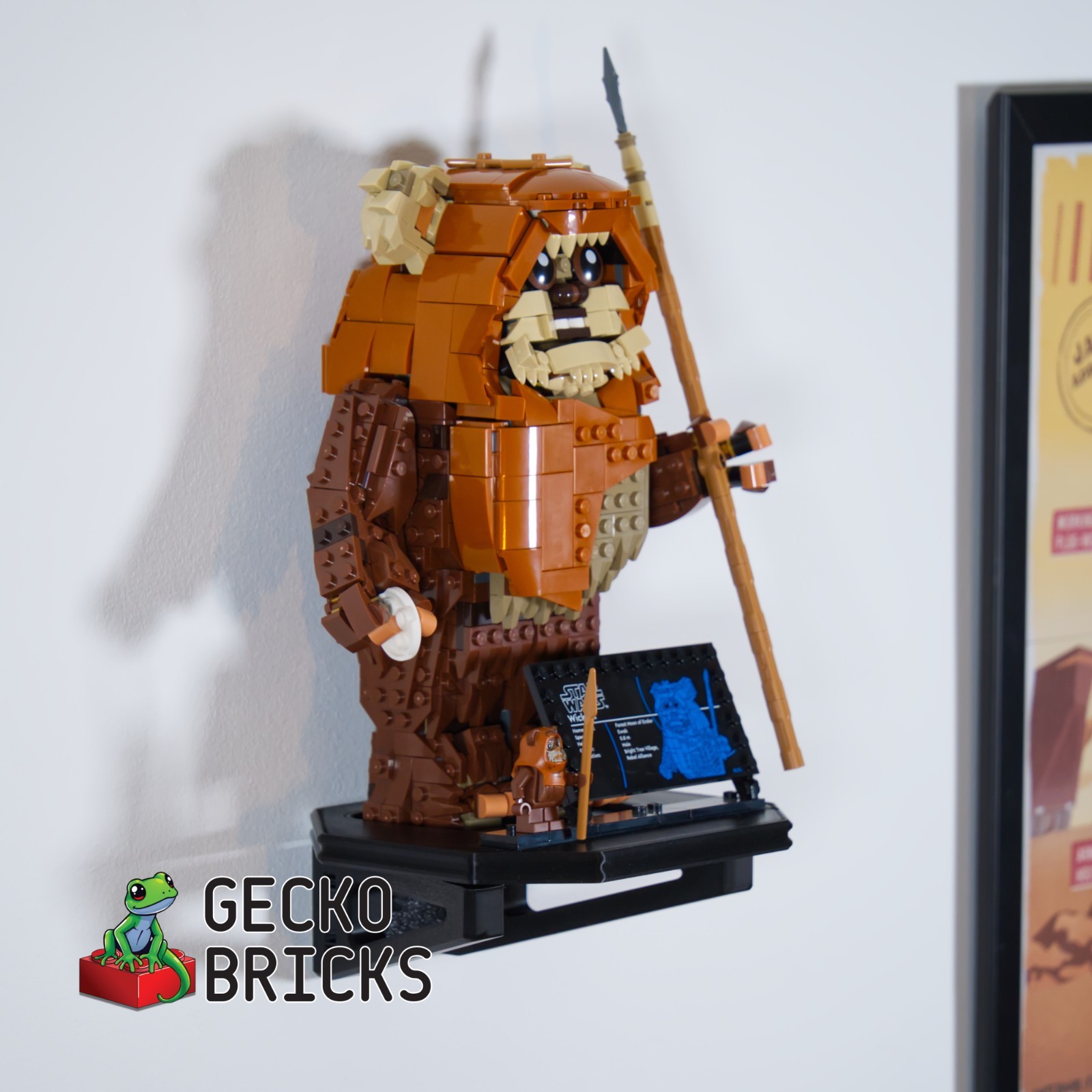 Wall Mount Display for Lego Star Wars Wicket the Ewok - 75430