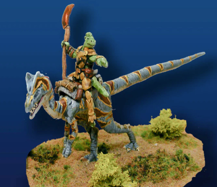 28mm Dungeon Worlds Dilophosaurus 2/ Saurian Rider (Unpainted) Lot ST