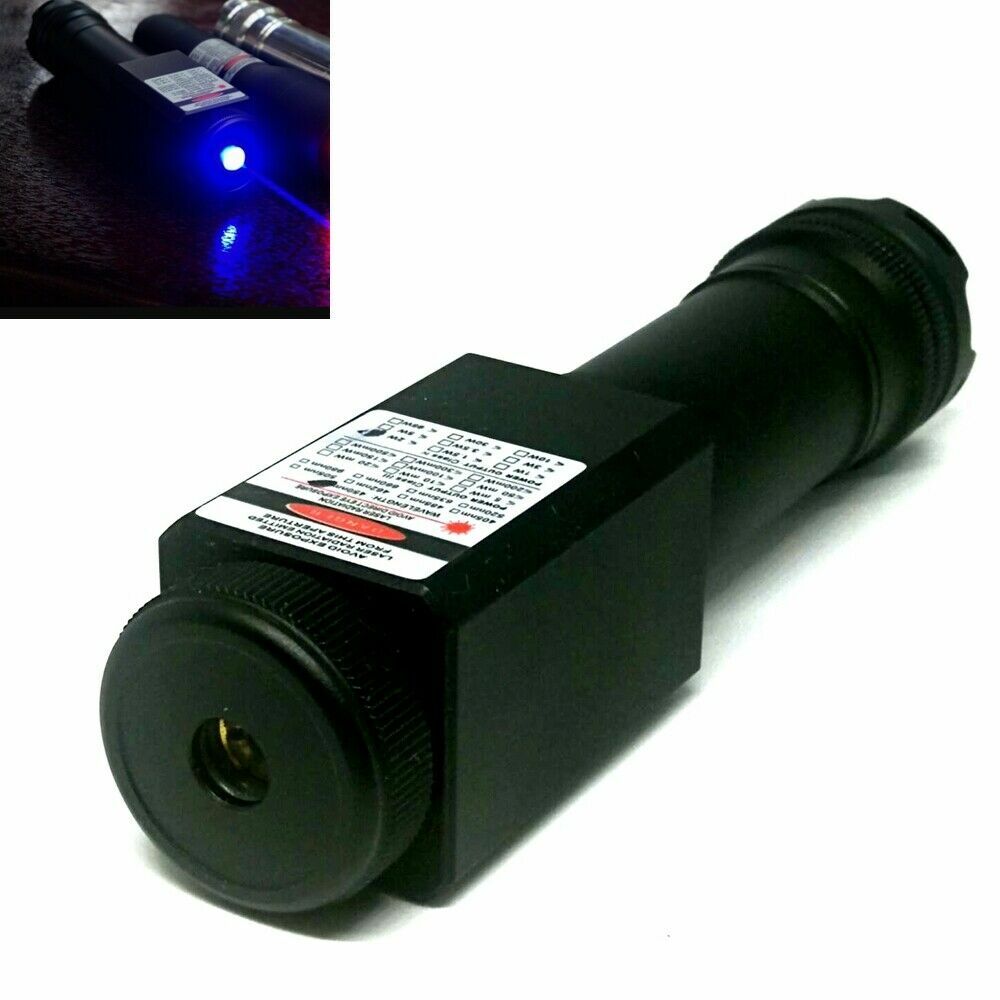 Waterproof 450nm Blue Laser Light Focusable 450T-2000 Laser Module 1mw