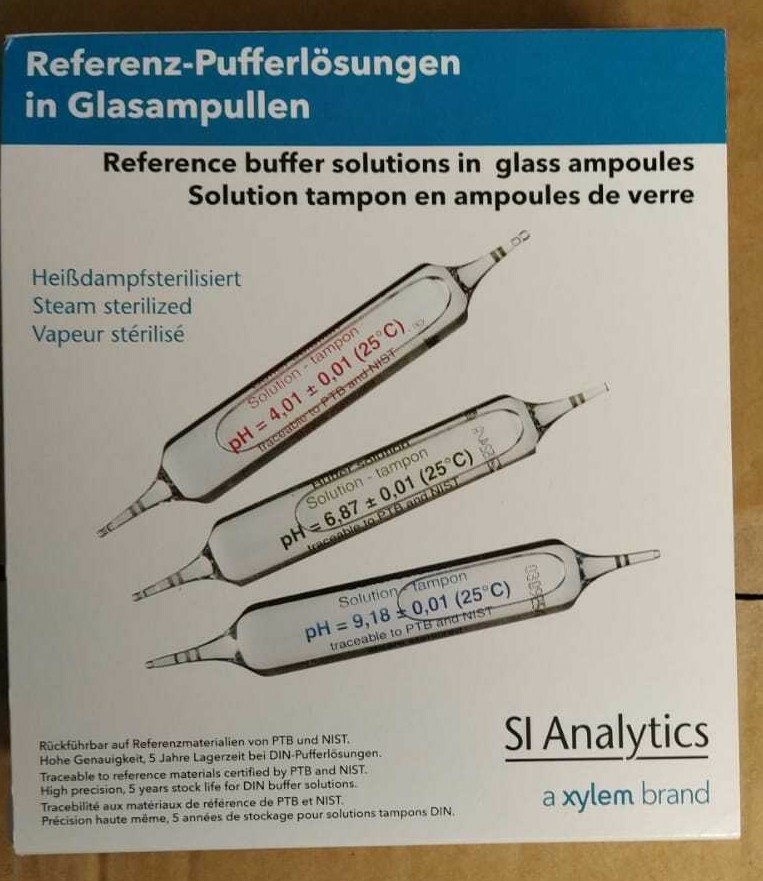 SI Analytics Reference Buffer Solutions Glass Ampoules (6 Ampoules) XYLEM PH (6)