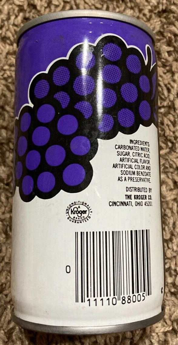 VINTAGE BIG K GRAPE SODA STEEL PULL TAB CAN