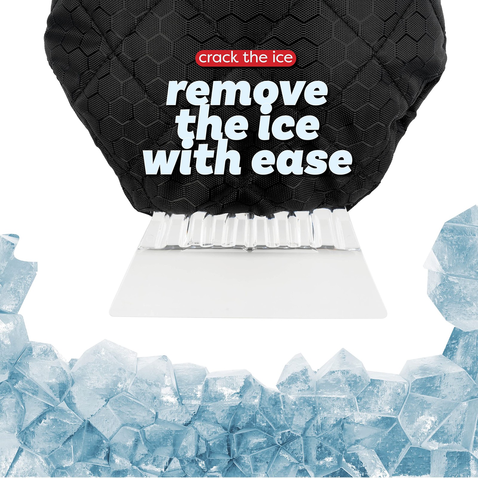SCRUBIT Ice Scraper with Glove [2 Pack] - Car Windshield for Black