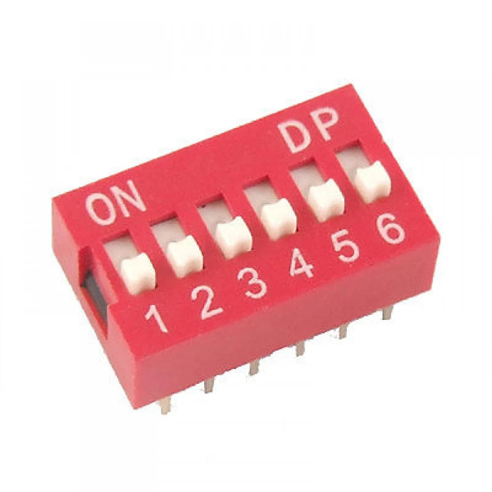 30-1006 Phimore 6 Position DIP Switch, 2.54mm Spacing ON-OFF 100mA@50V DC