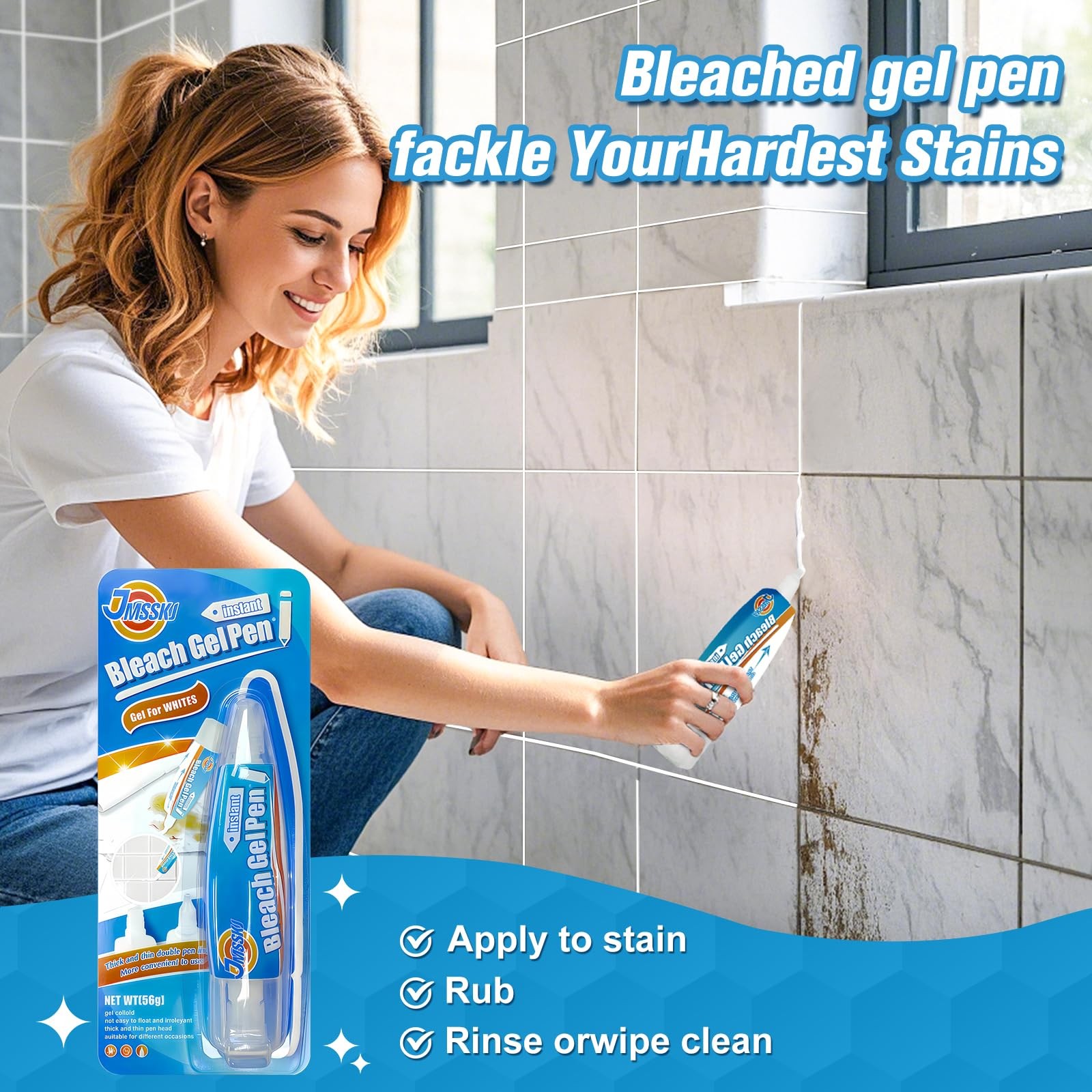 Bleach Pen for Clothes Stain Remover - 1.76 Fl Oz (Pack of 1), Pearl white
