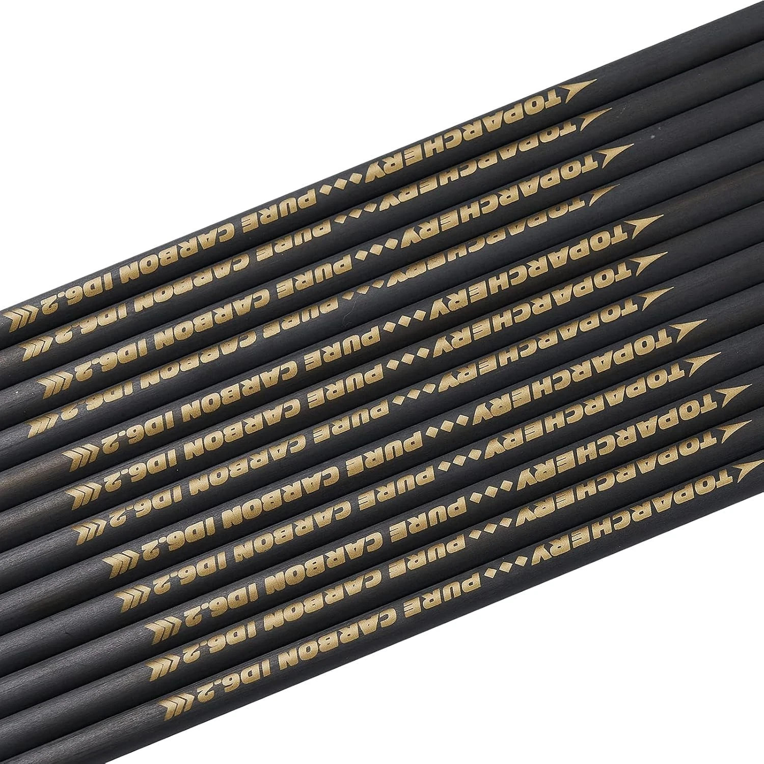 12 TopArchery Arrow Shaft Pure Carbon 33" Tube for DIY Hunting ID6.2 4007.003