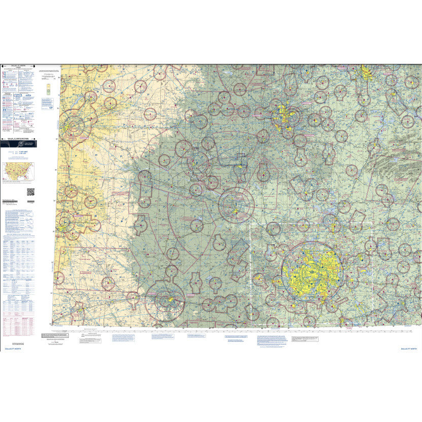 FAA Chart: VFR Sectional Chart Dallas - Always Current - Select Cycle Date