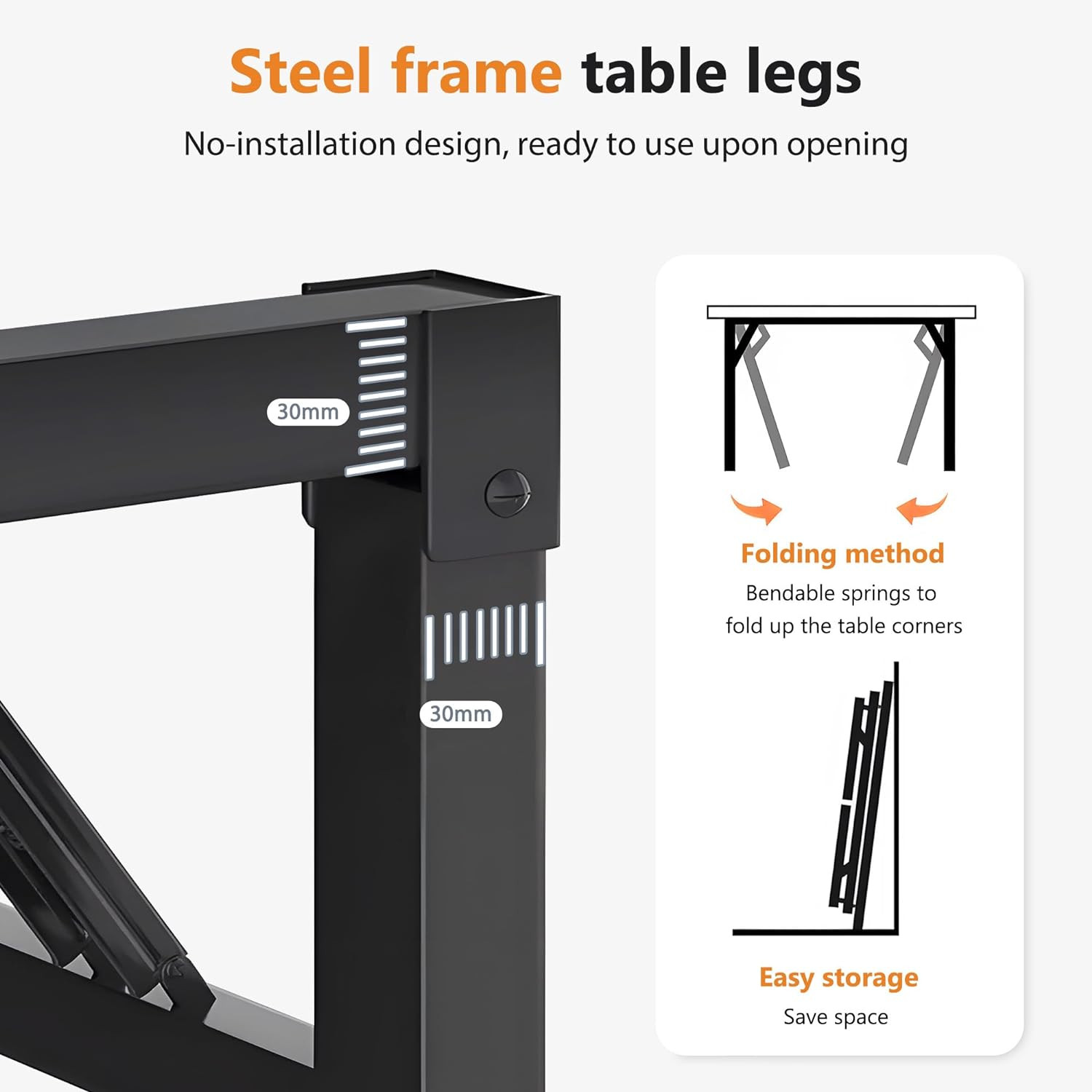 Computer Desk Folding Table 39.4 Inches Writing Desk for Small Space Study Table