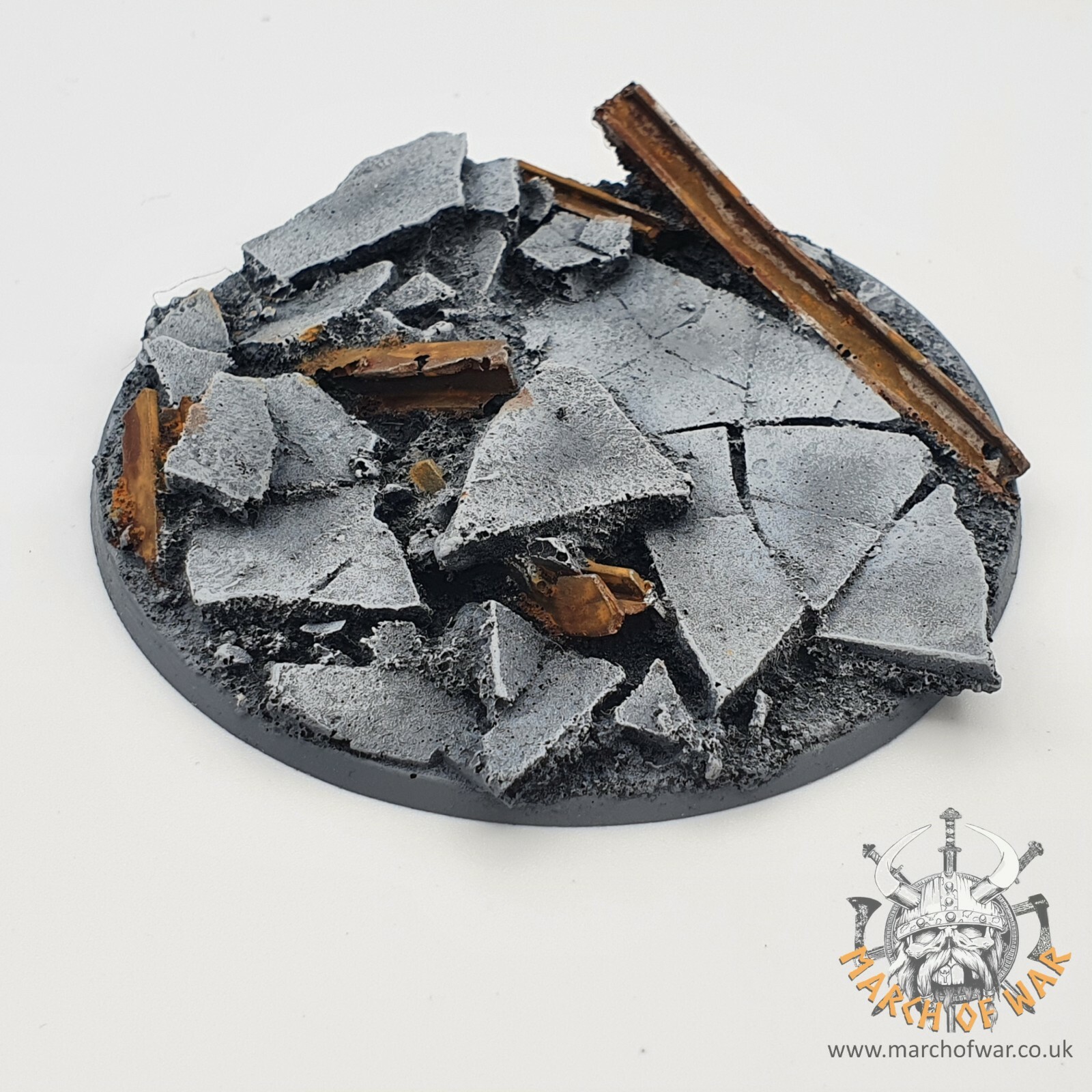 100mm resin Urban Rubble bases, horus heresy space marine March of War
