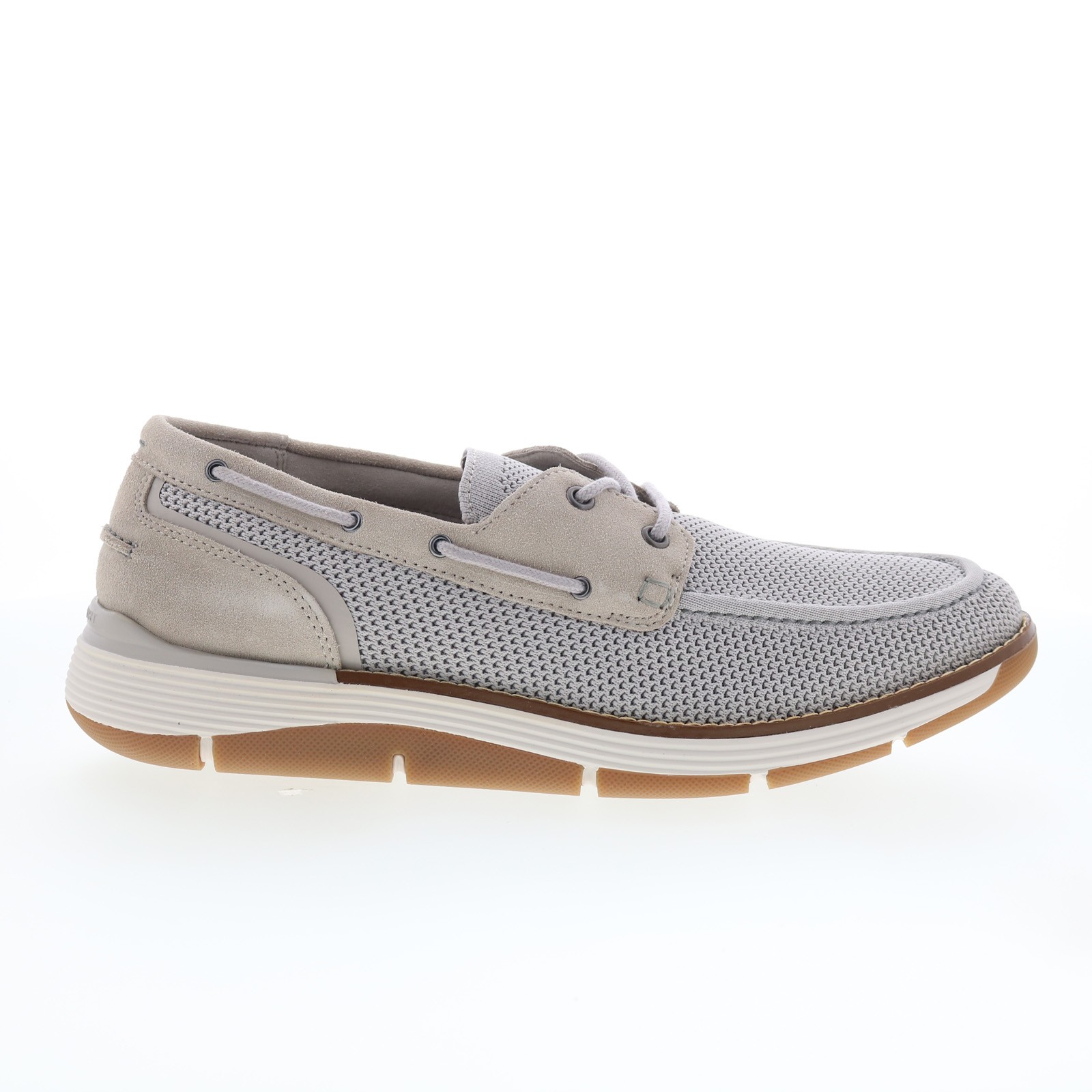 Rockport Lyall RMLYALL Mens Gray Mesh Loafers & Slip Ons Boat Shoes