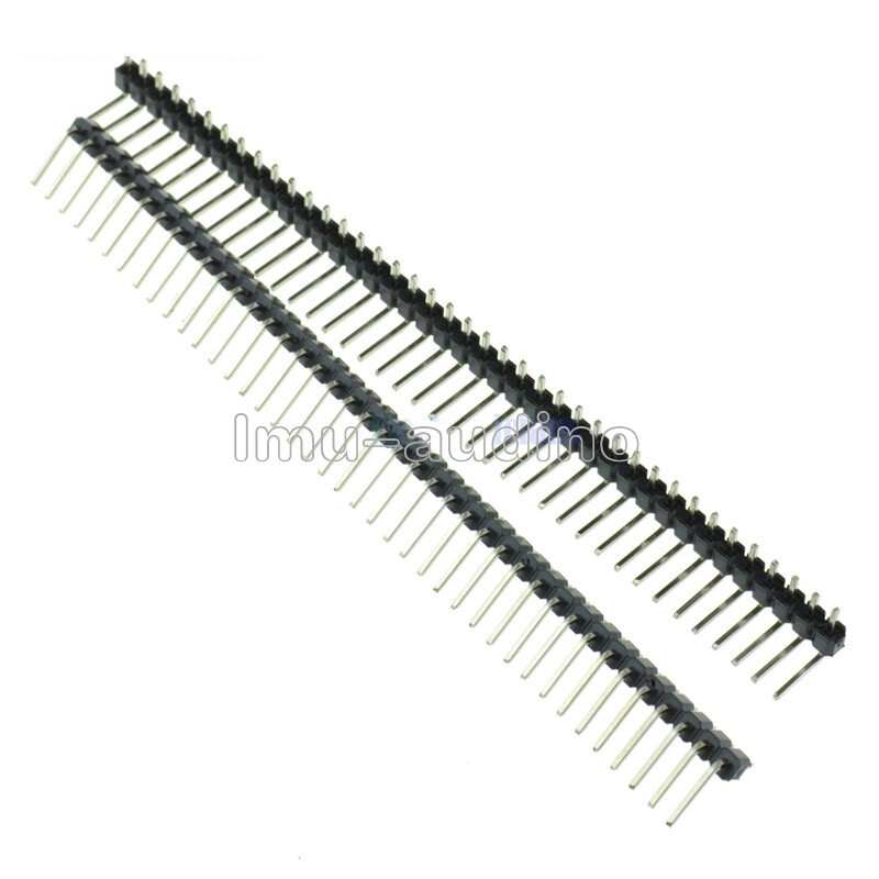20pcs 40pin 2.54mm single row right angle pin header strip for Arduino new