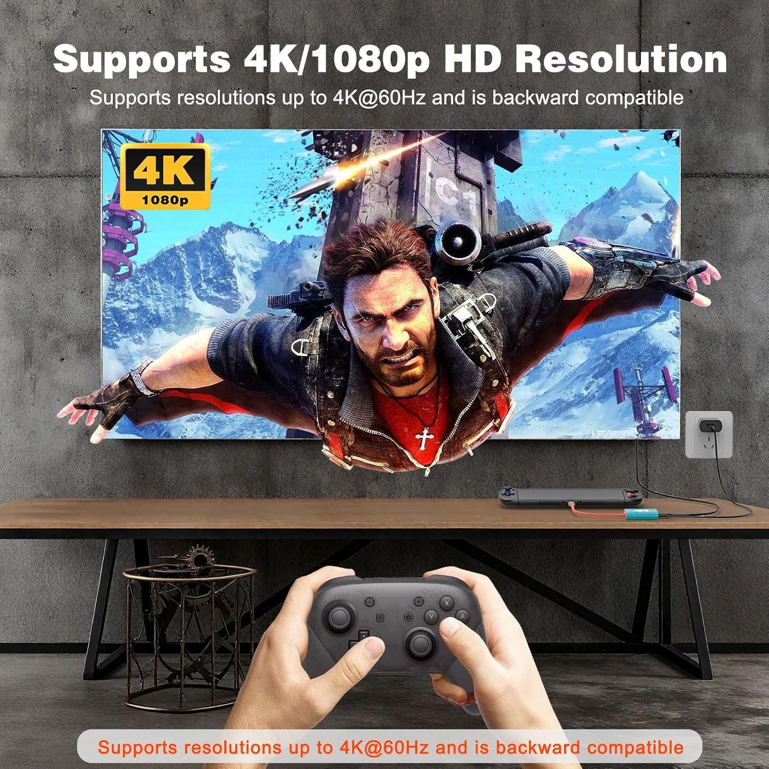 Switch TV Docking Station, Portable Switch TV Dock for Switch 1/OLED/Steam De...