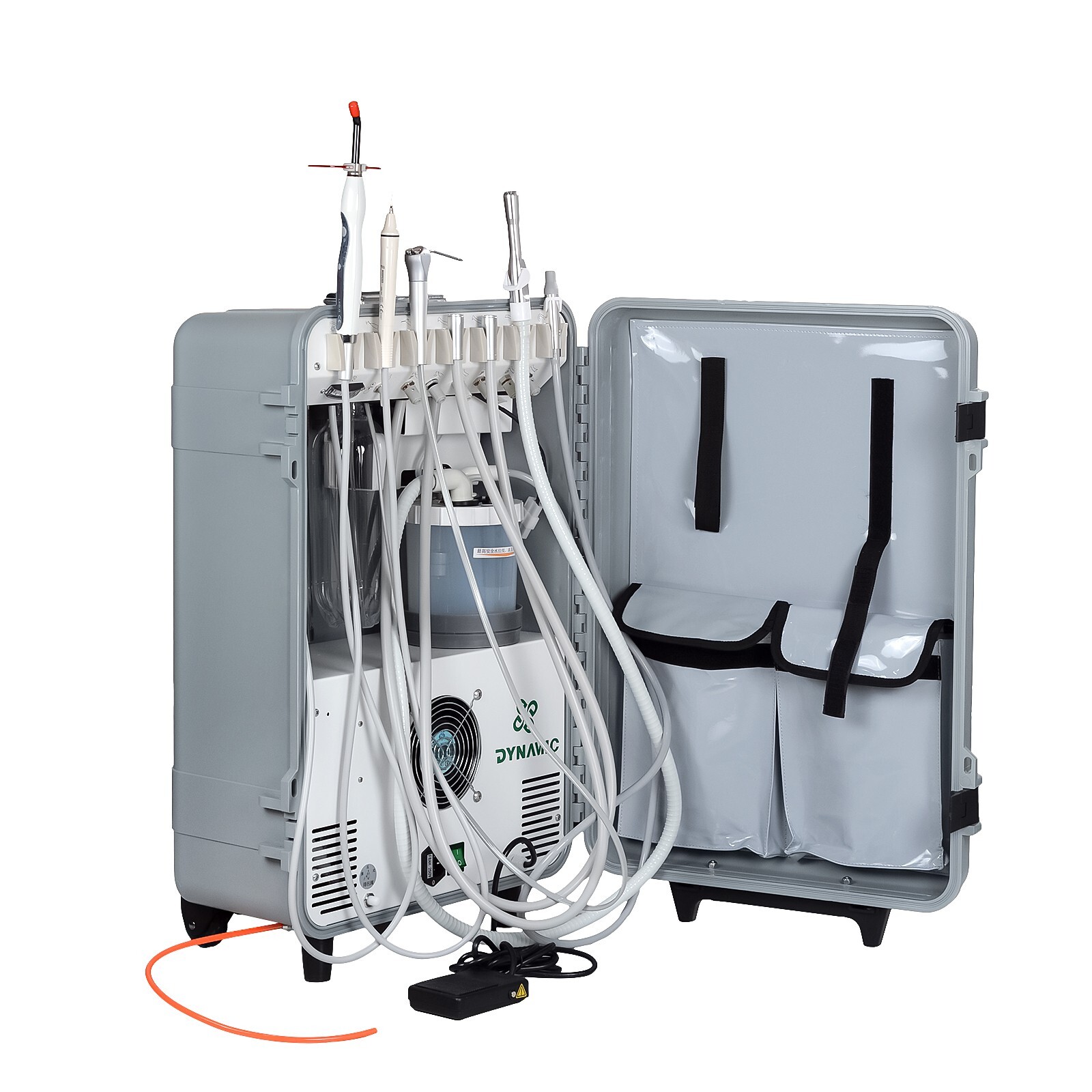 Dynamic DU852 Portable Dental Unit with Air Compressor and Ultrasonic Scaler 4H