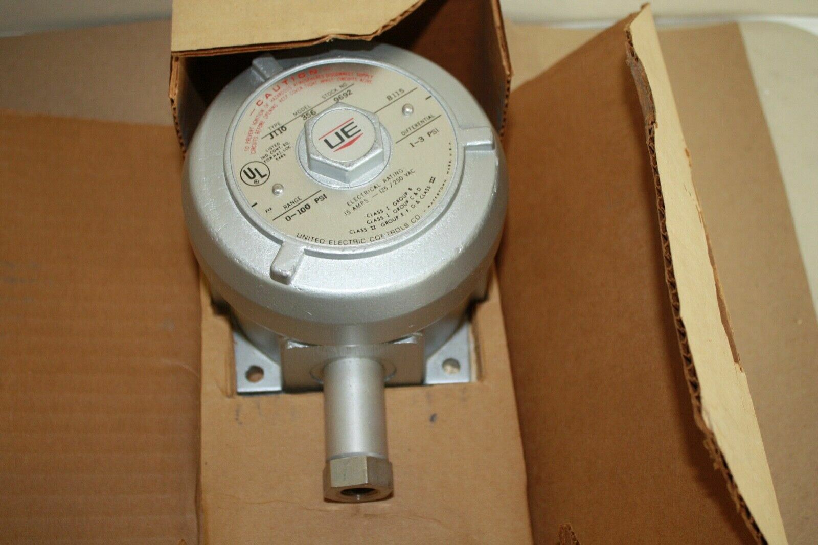 UNITED ELECTRIC J110-356 EXPLOSION PROOF PRESSURE CONTROL
